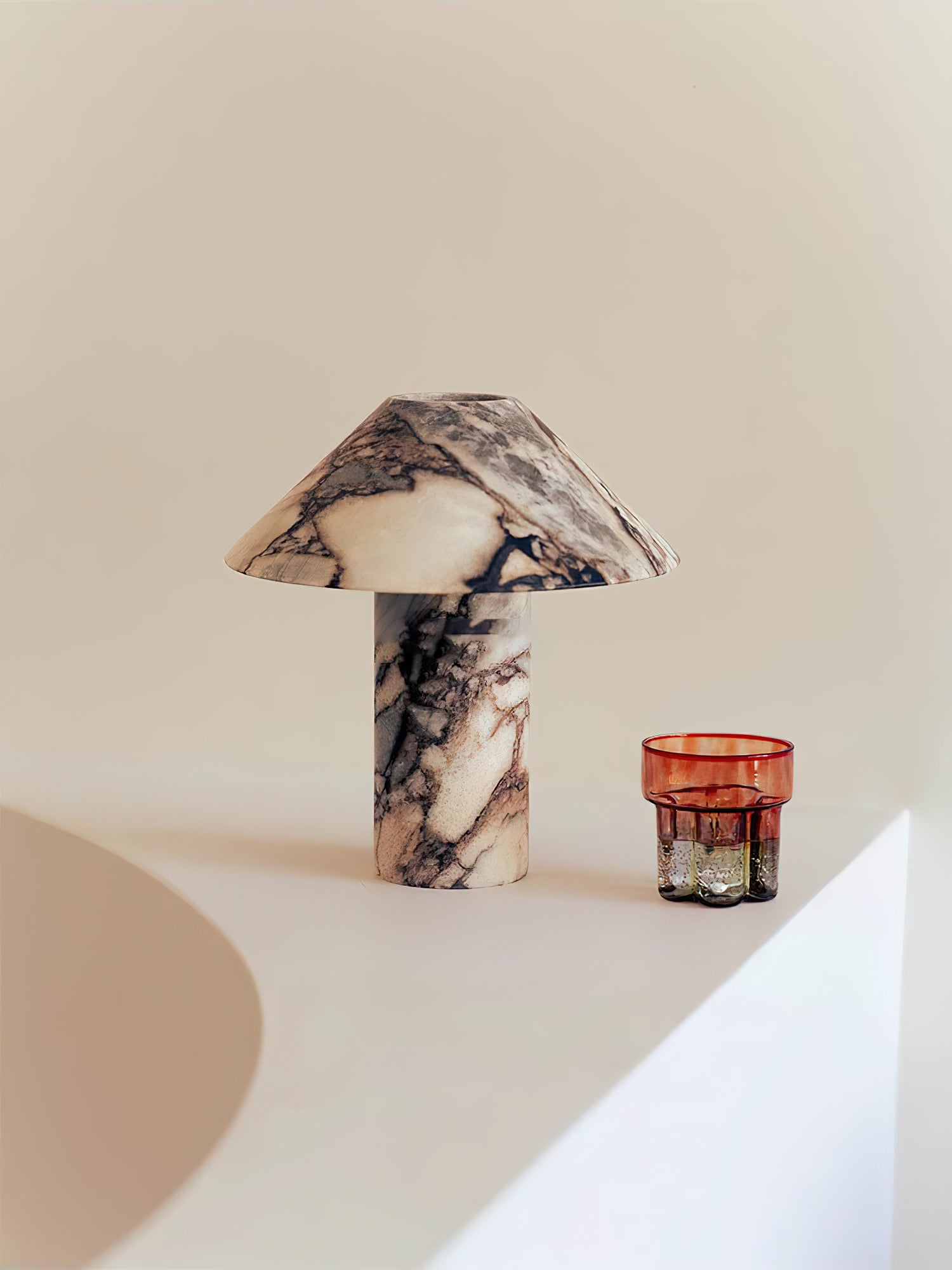 Pillar Stone Table Lamp - Lamp Copper