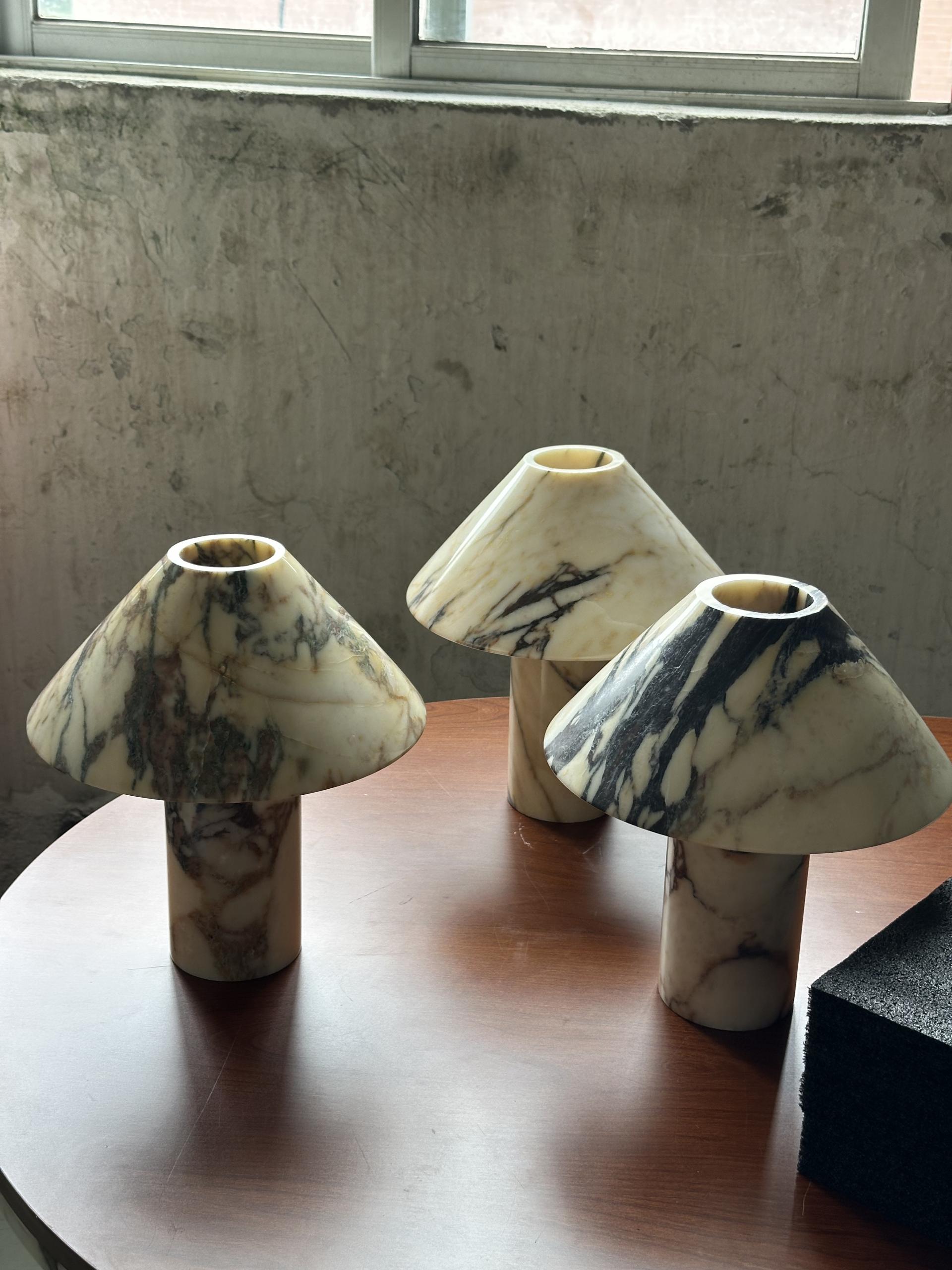 Pillar Stone Table Lamp - Lamp Copper