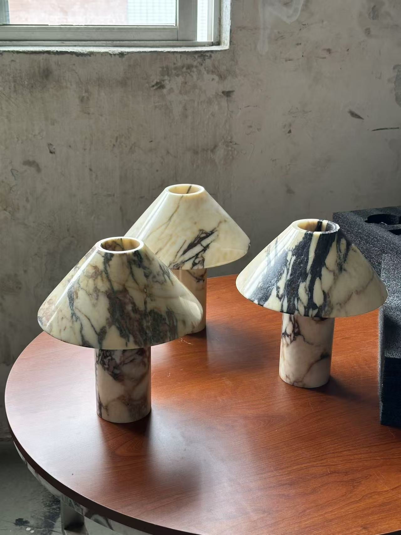 Pillar Stone Table Lamp - Lamp Copper