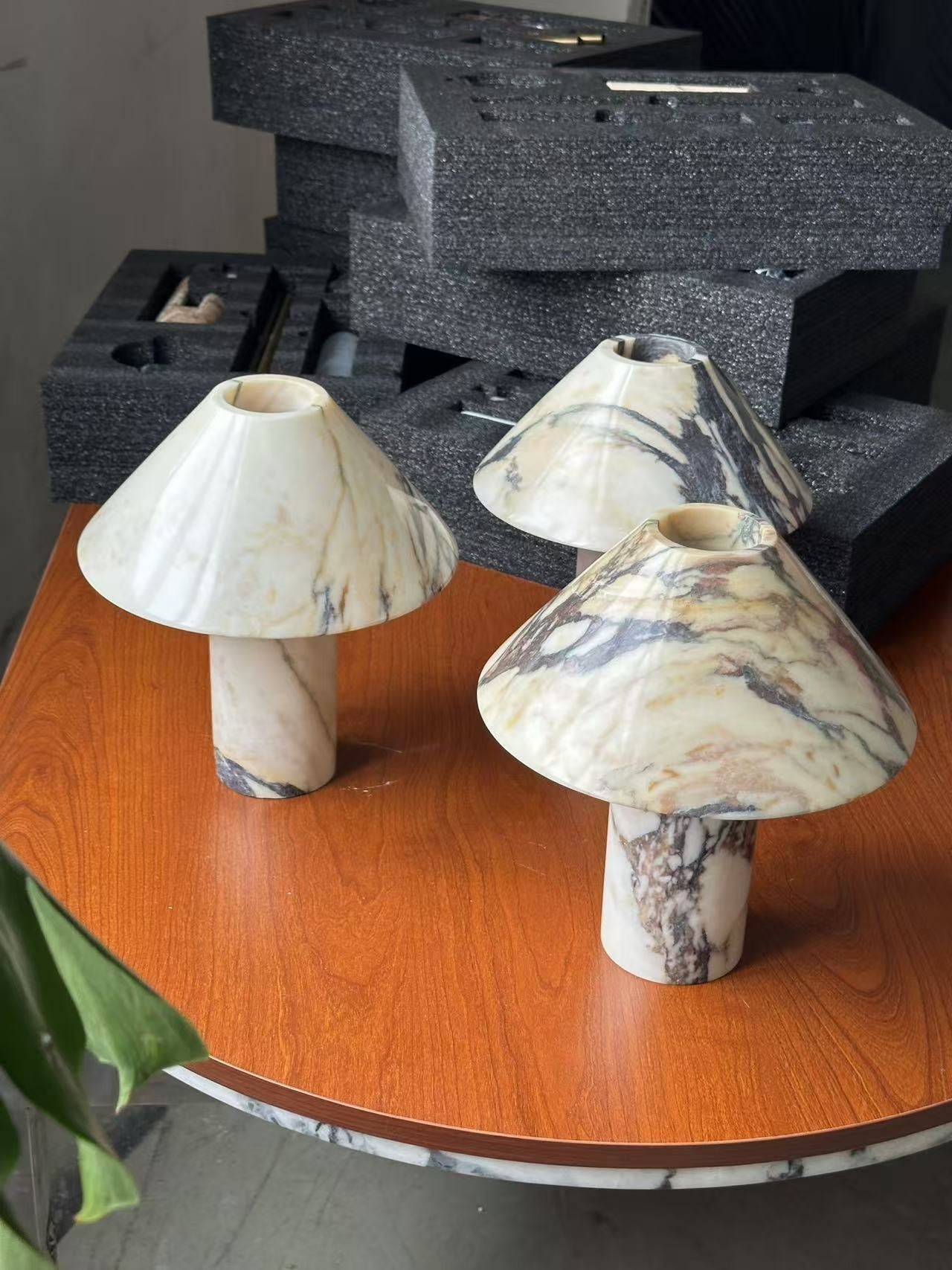 Pillar Stone Table Lamp - Lamp Copper