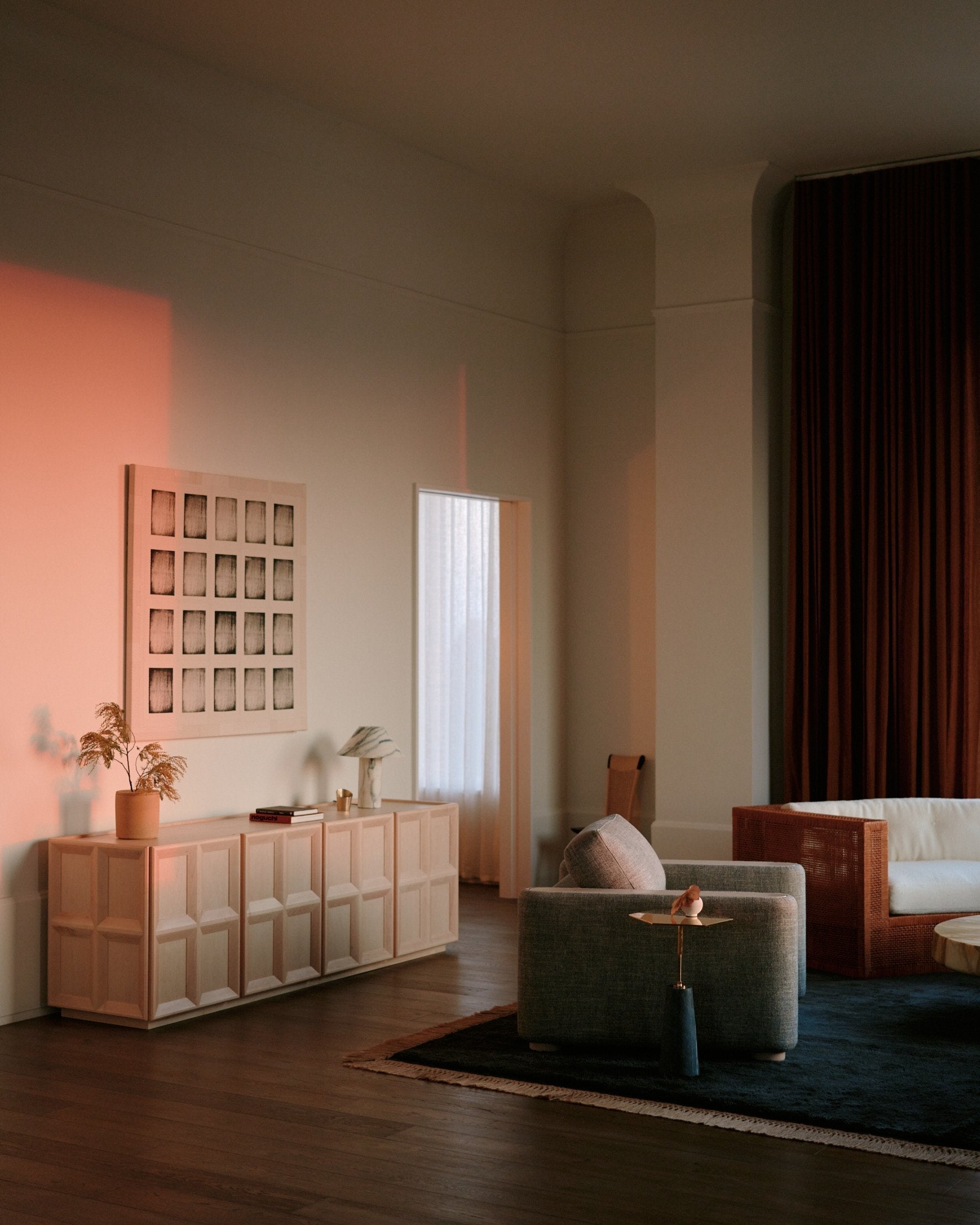 Pillar Stone Table Lamp - Lamp Copper