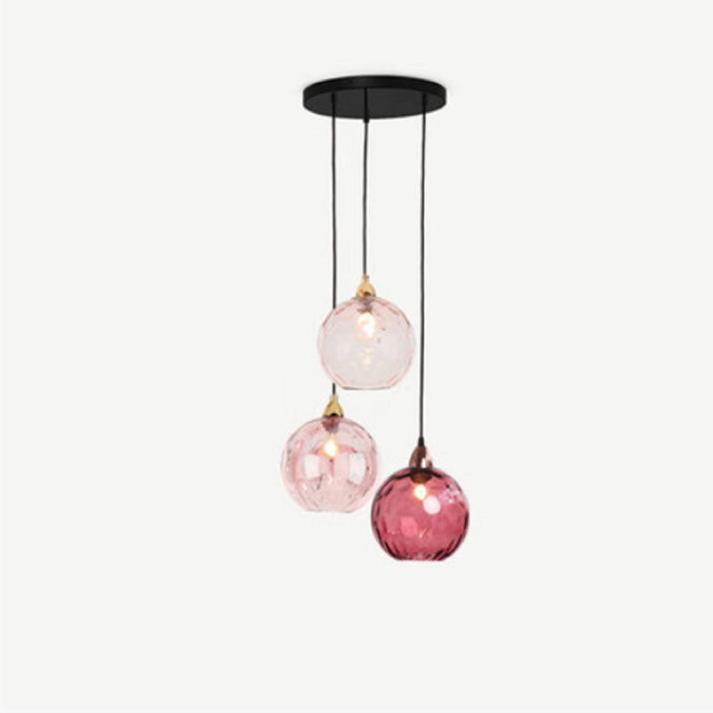 Valentina Design LED Lampada a Sospensione Vetro Ripple Acqua Variopinte Ciondolo Sfera Soggiorno/Camera da Letto