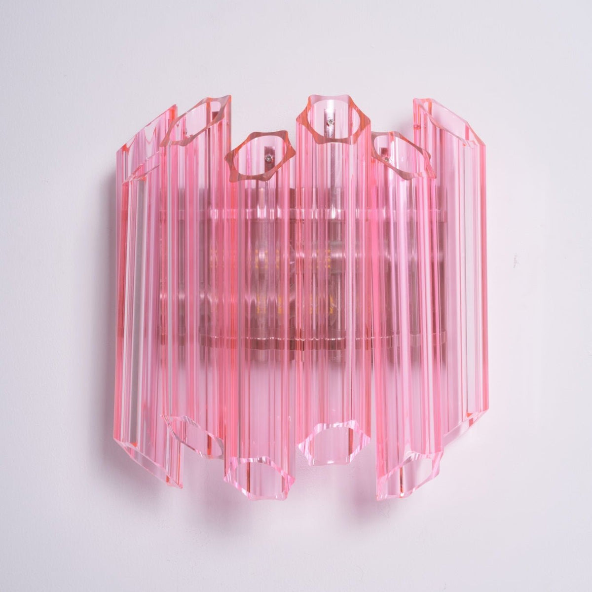 Aurora Wall Lamp Pink Murano Glass Tube - Blowlighting