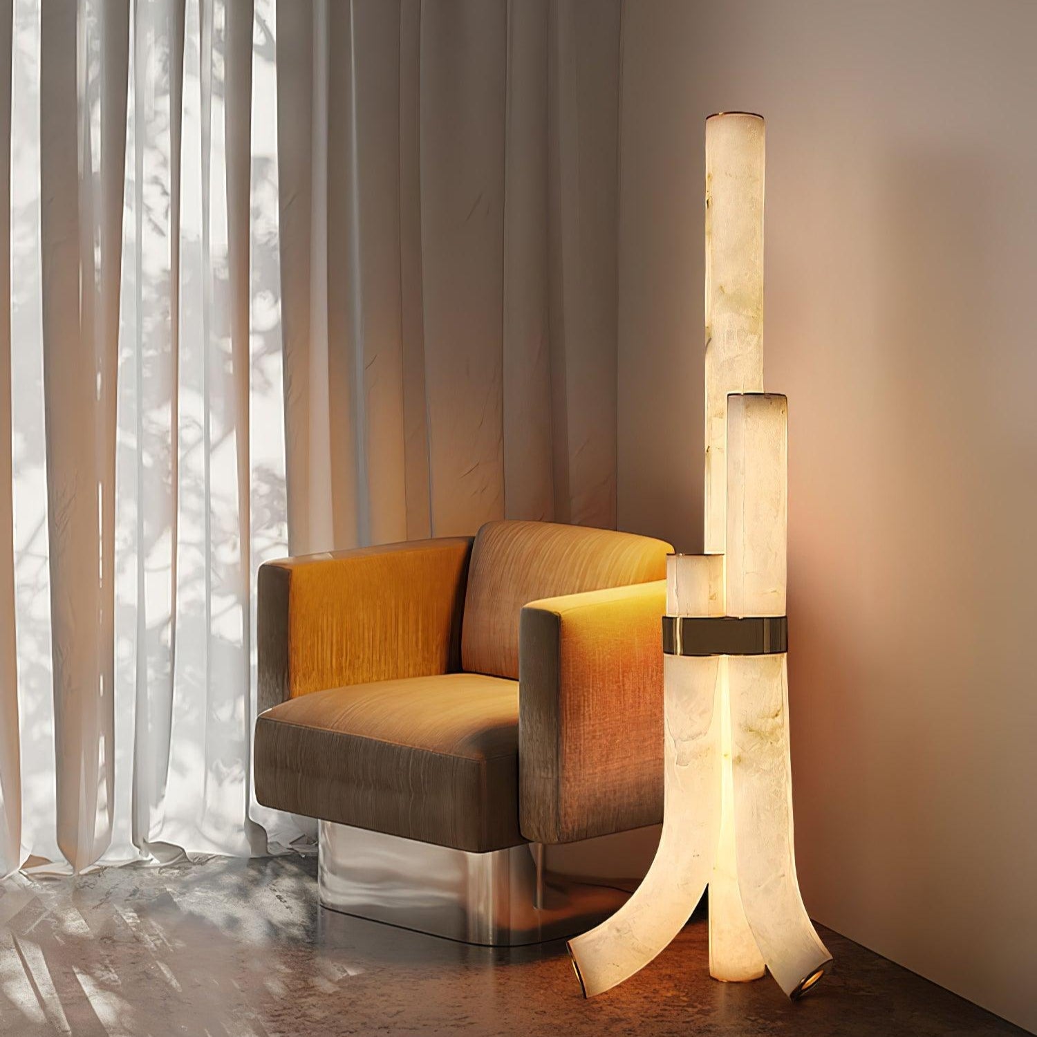 Orion Alabaster Floor Lamp - Neutralighting