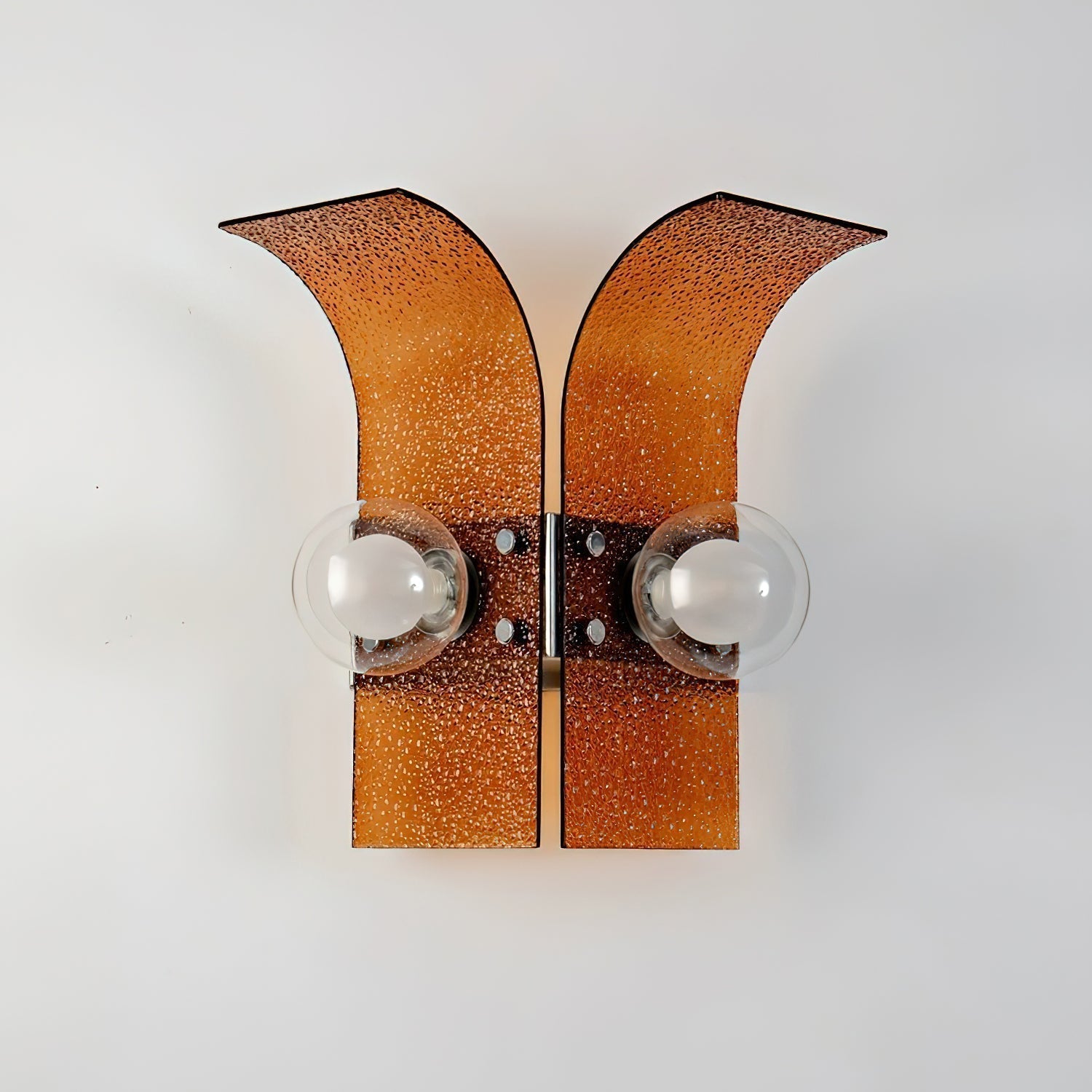 Wall Light Textured Glass Panels Dual Globes - Letslighting