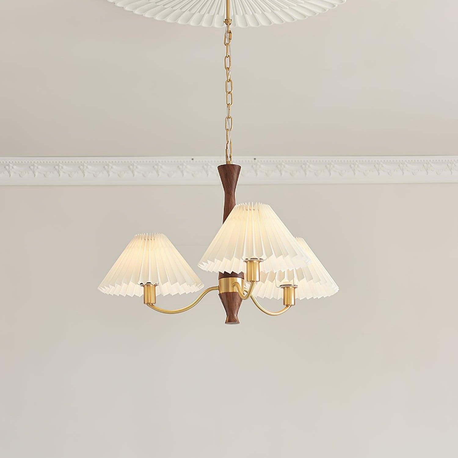 Muto Lampadario Plissettato in Tessuto