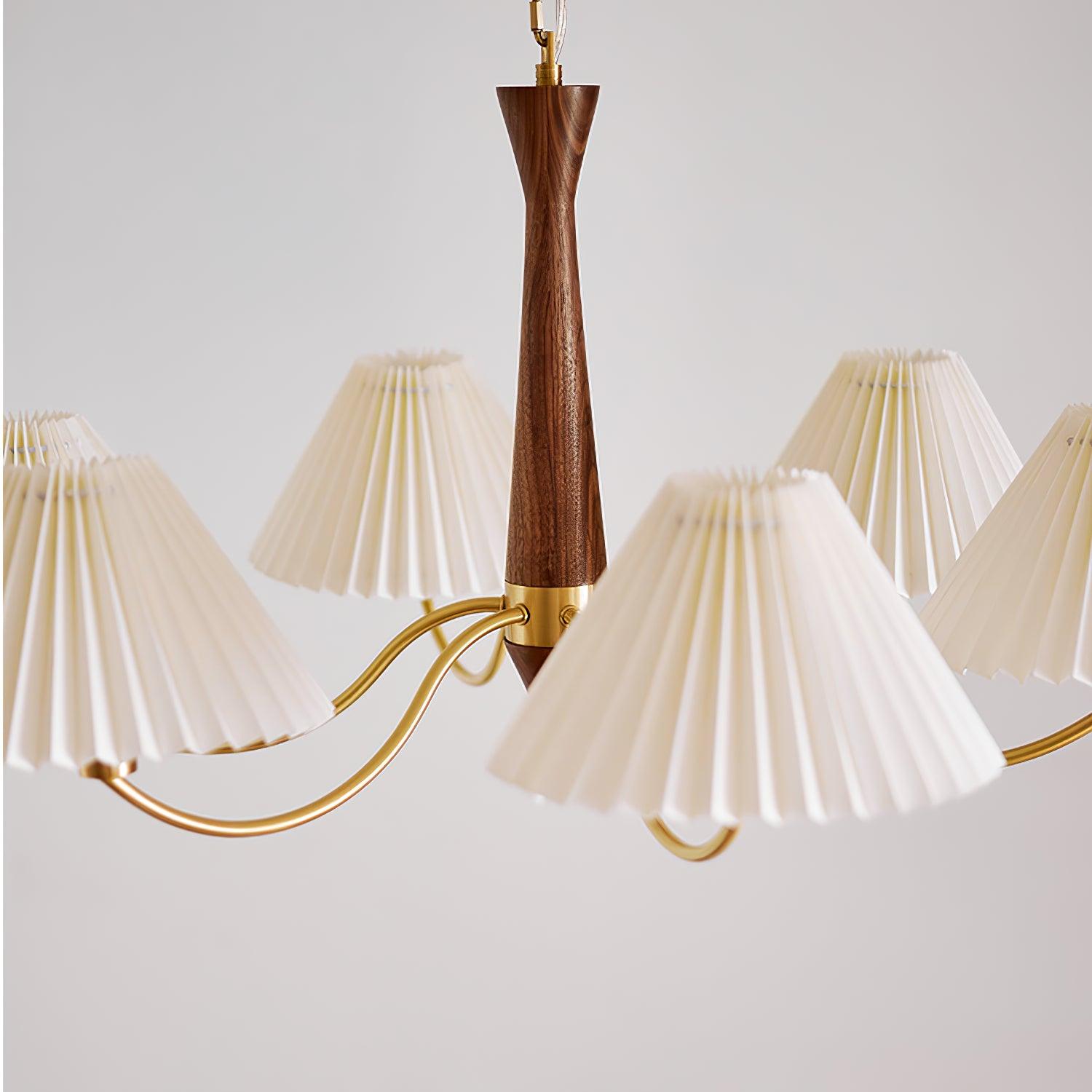 Muto Lampadario Plissettato in Tessuto