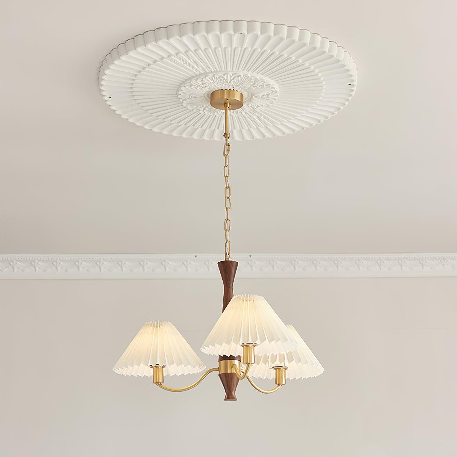 Muto Lampadario Plissettato in Tessuto
