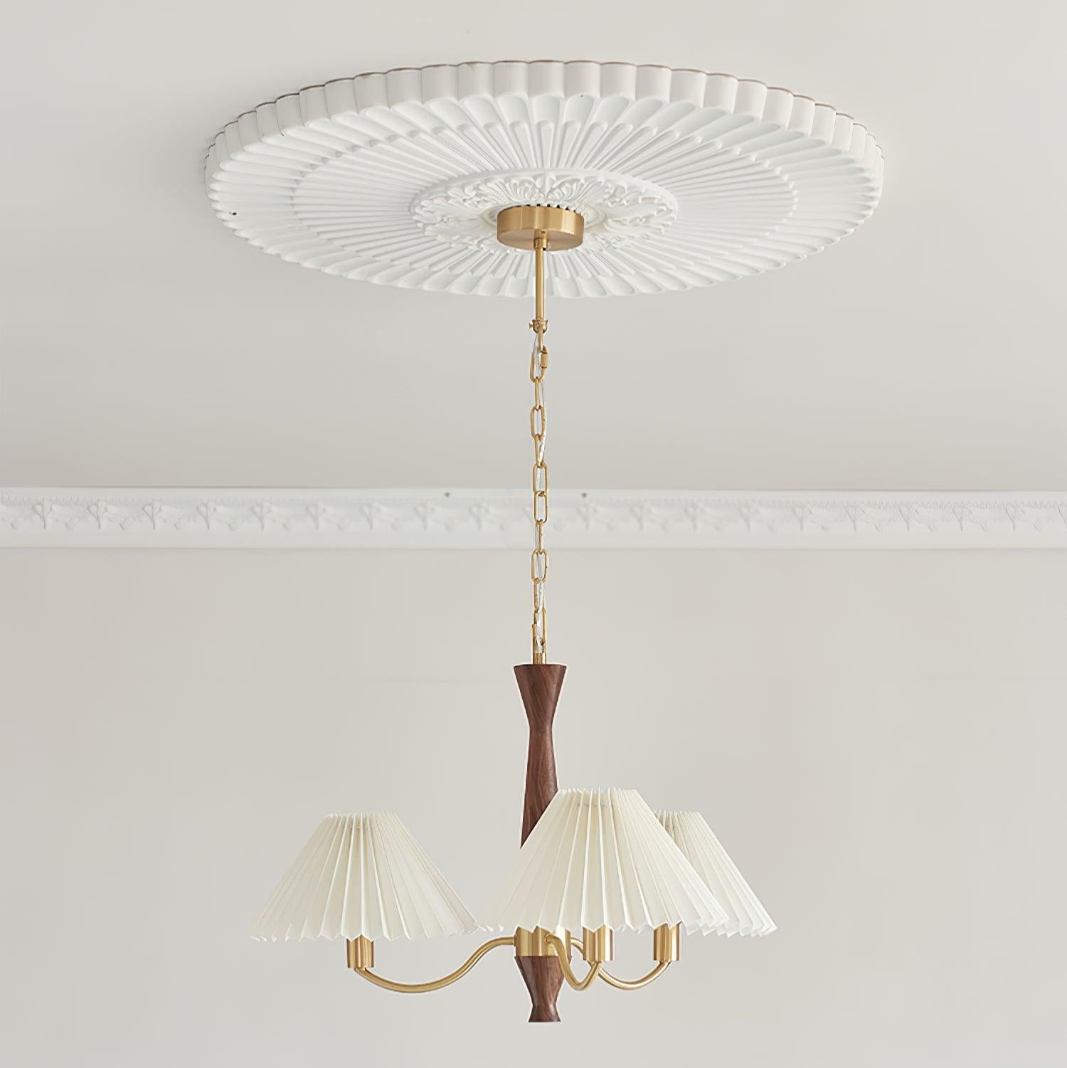 Muto Lampadario Plissettato in Tessuto