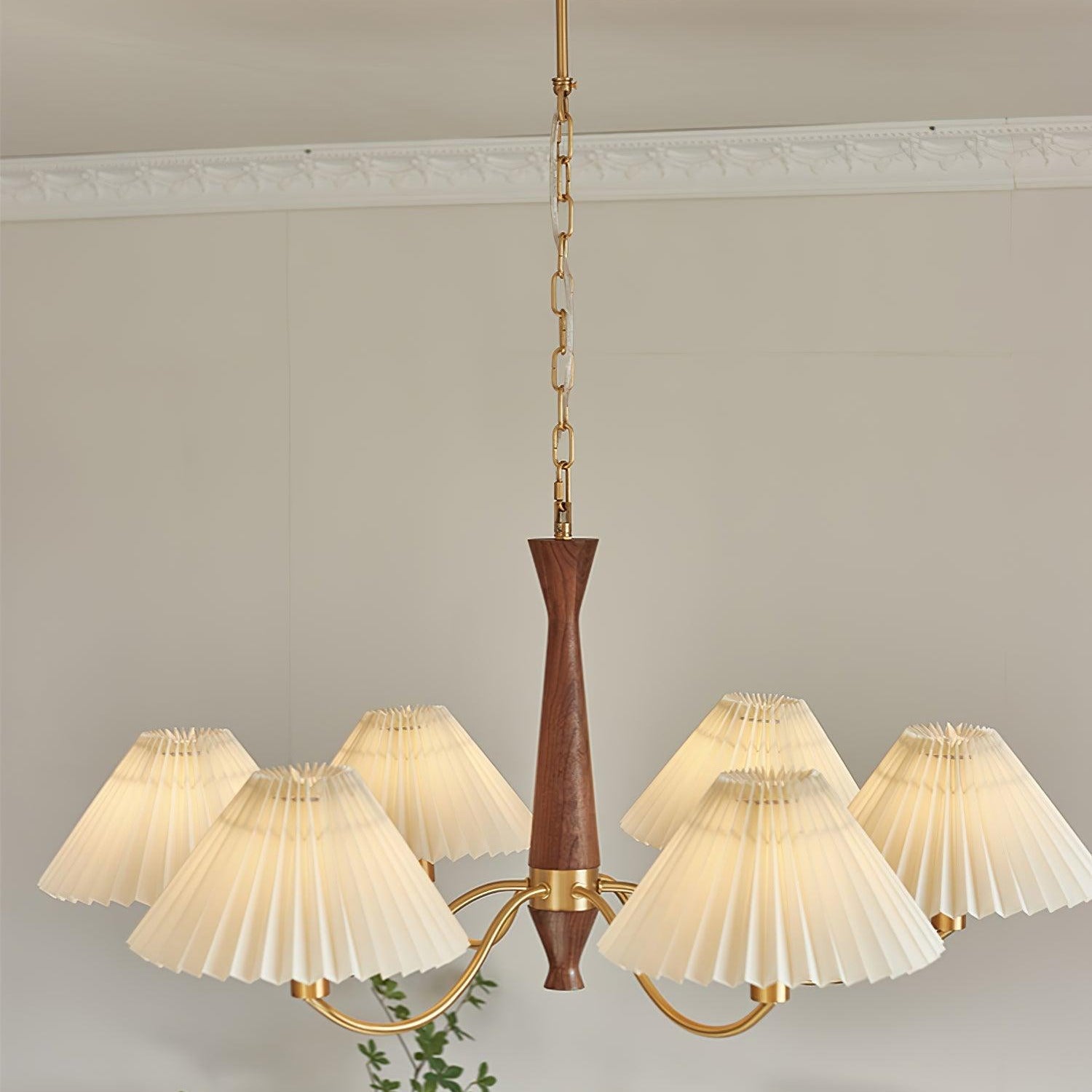 Muto Lampadario Plissettato in Tessuto