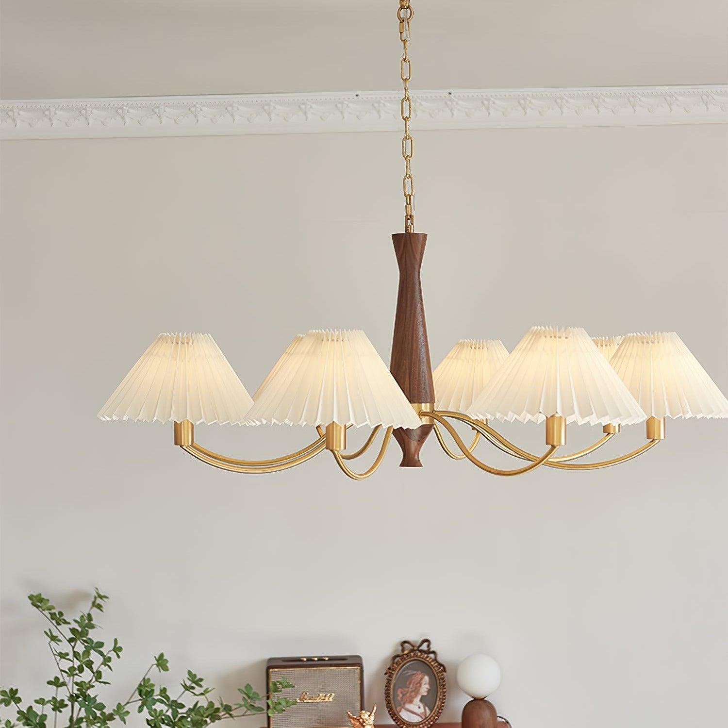 Muto Lampadario Plissettato in Tessuto