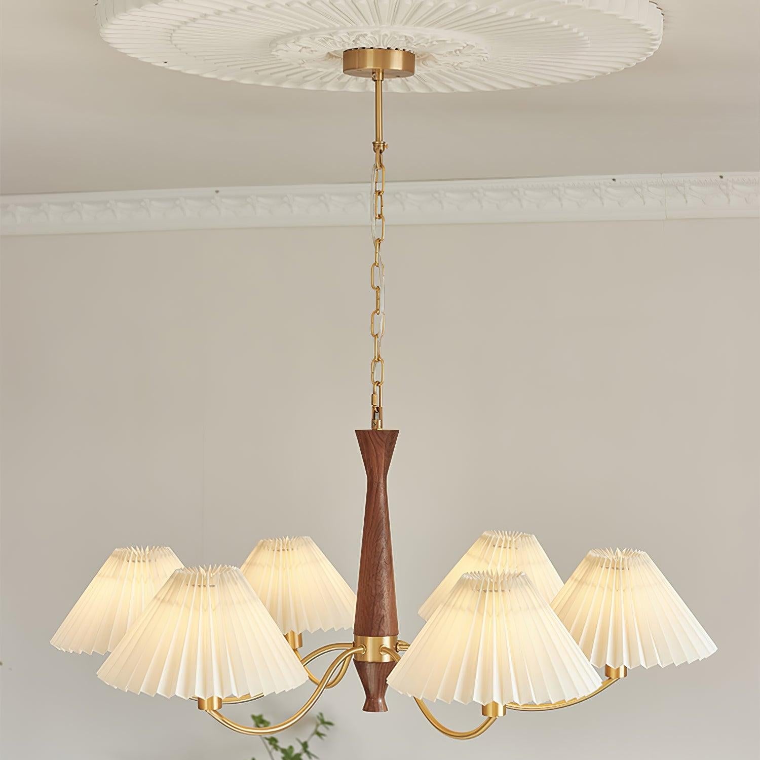 Muto Lampadario Plissettato in Tessuto