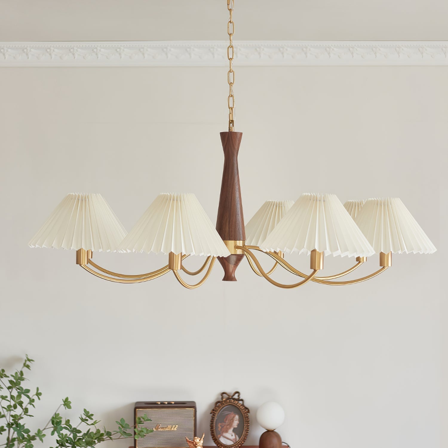 Muto Lampadario Plissettato in Tessuto