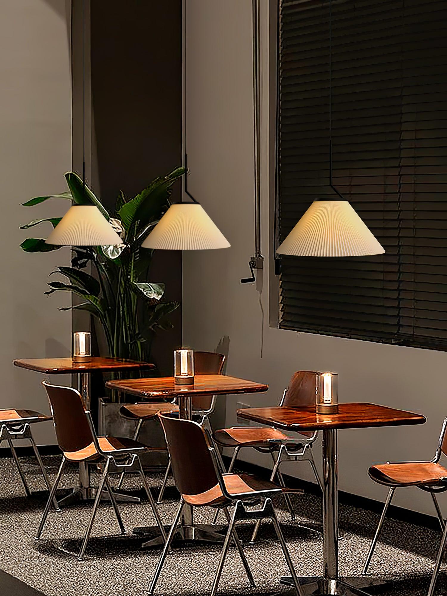 Zoravine Pleated Fabric Pendant Light - Blowlighting