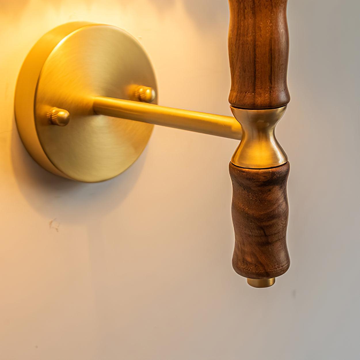 Pleated Walnut Wall Light - Blowlighting