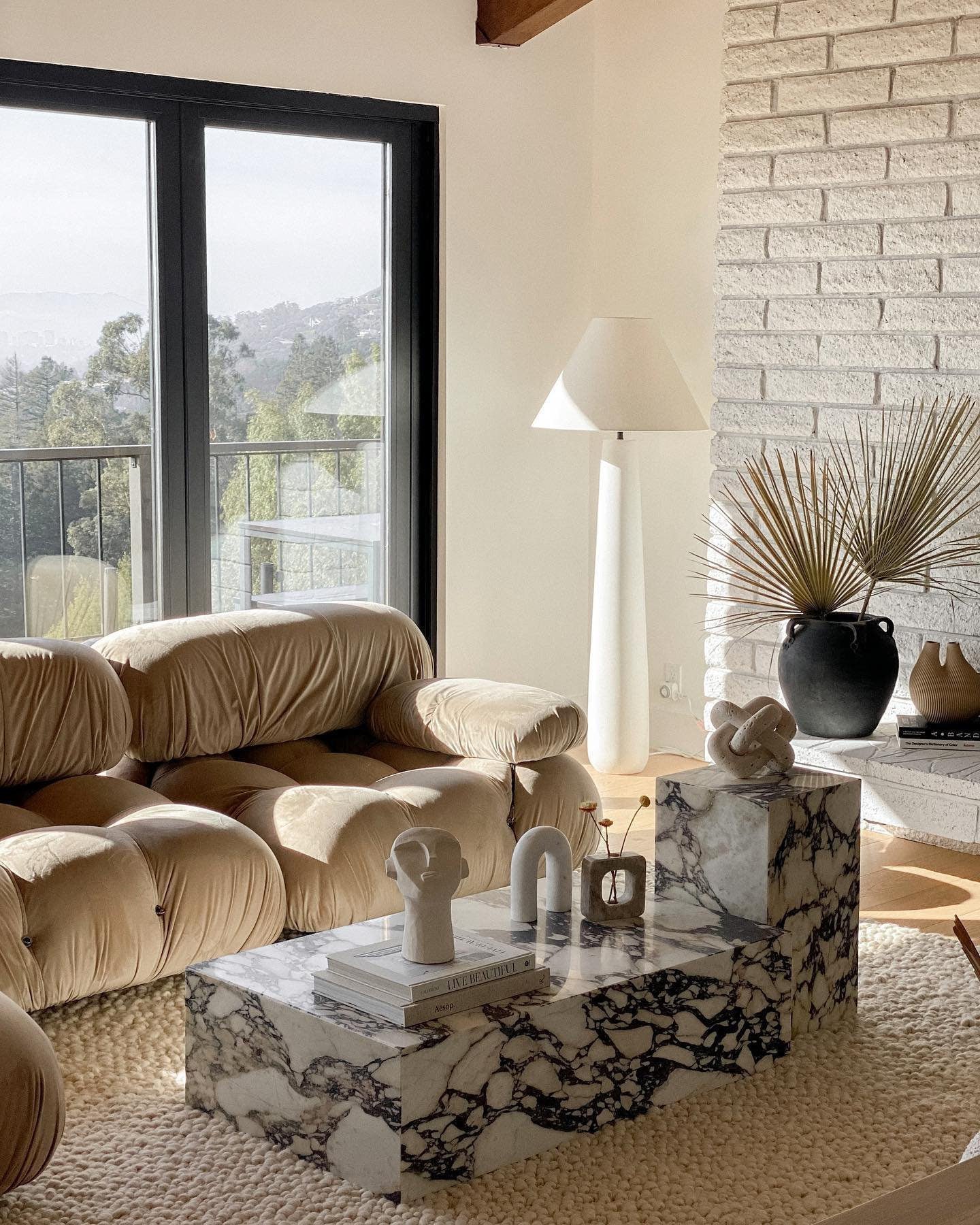 Polar White Floor Lamp - Lamp Copper