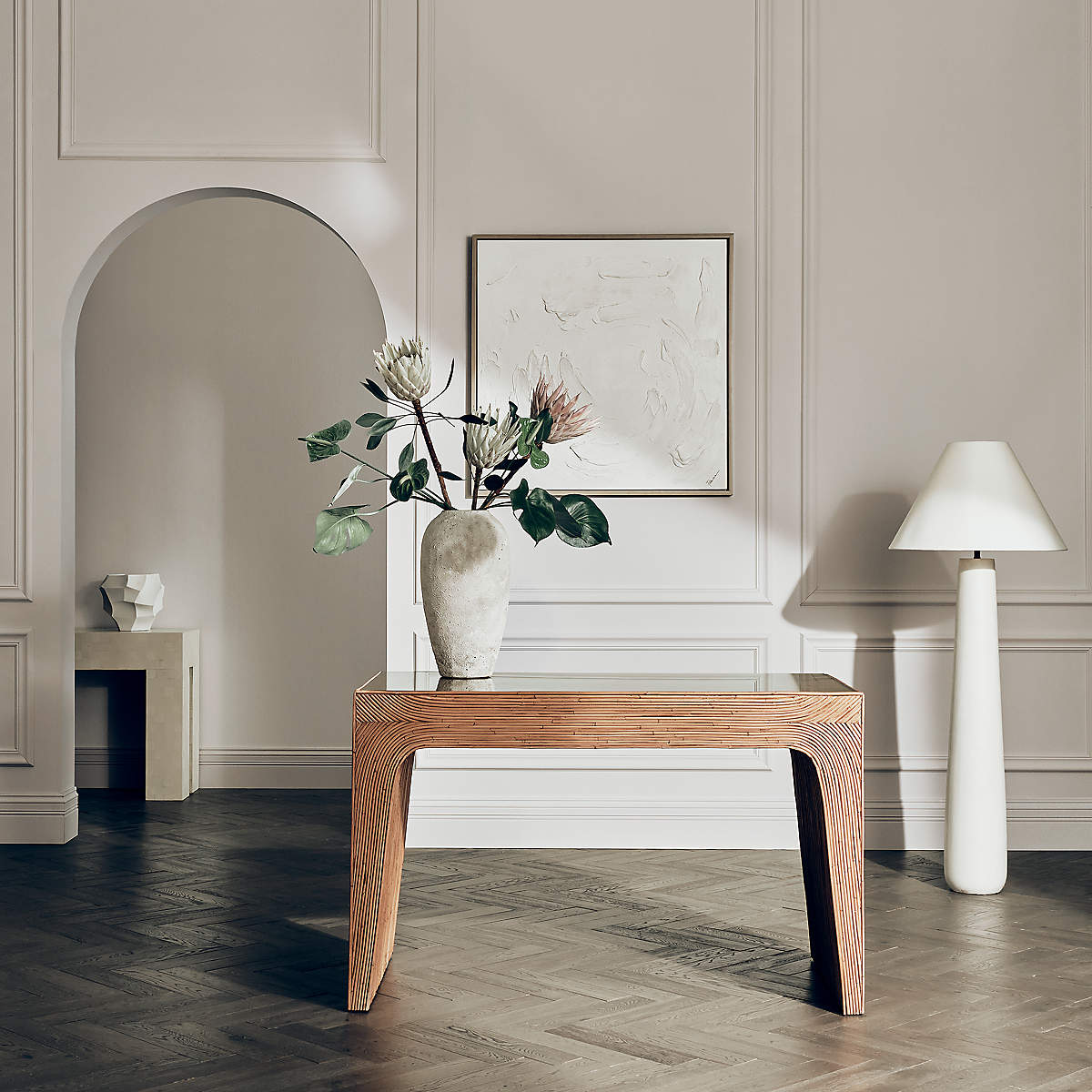 Polar White Floor Lamp - Lamp Copper