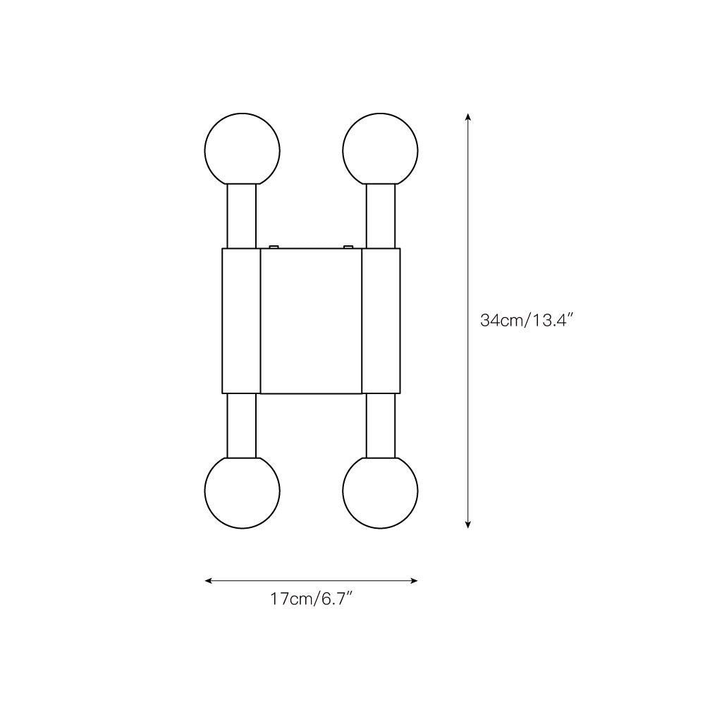Vomaria Modern Minimalist Circile Metal Wall Lamp - Lamp Copper