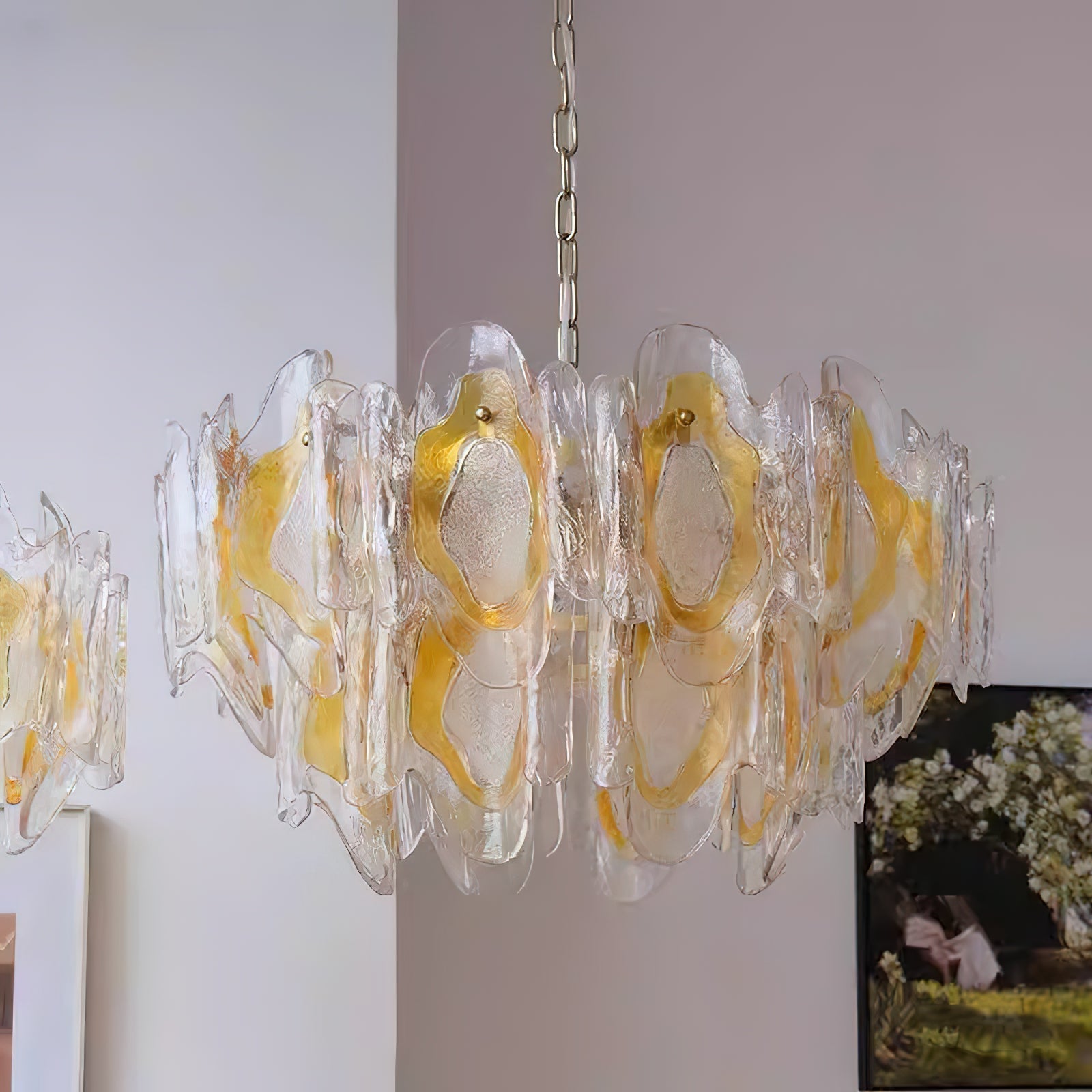 Zecaryra Postmodern Luxury Glass Chandelier - Lamp Copper
