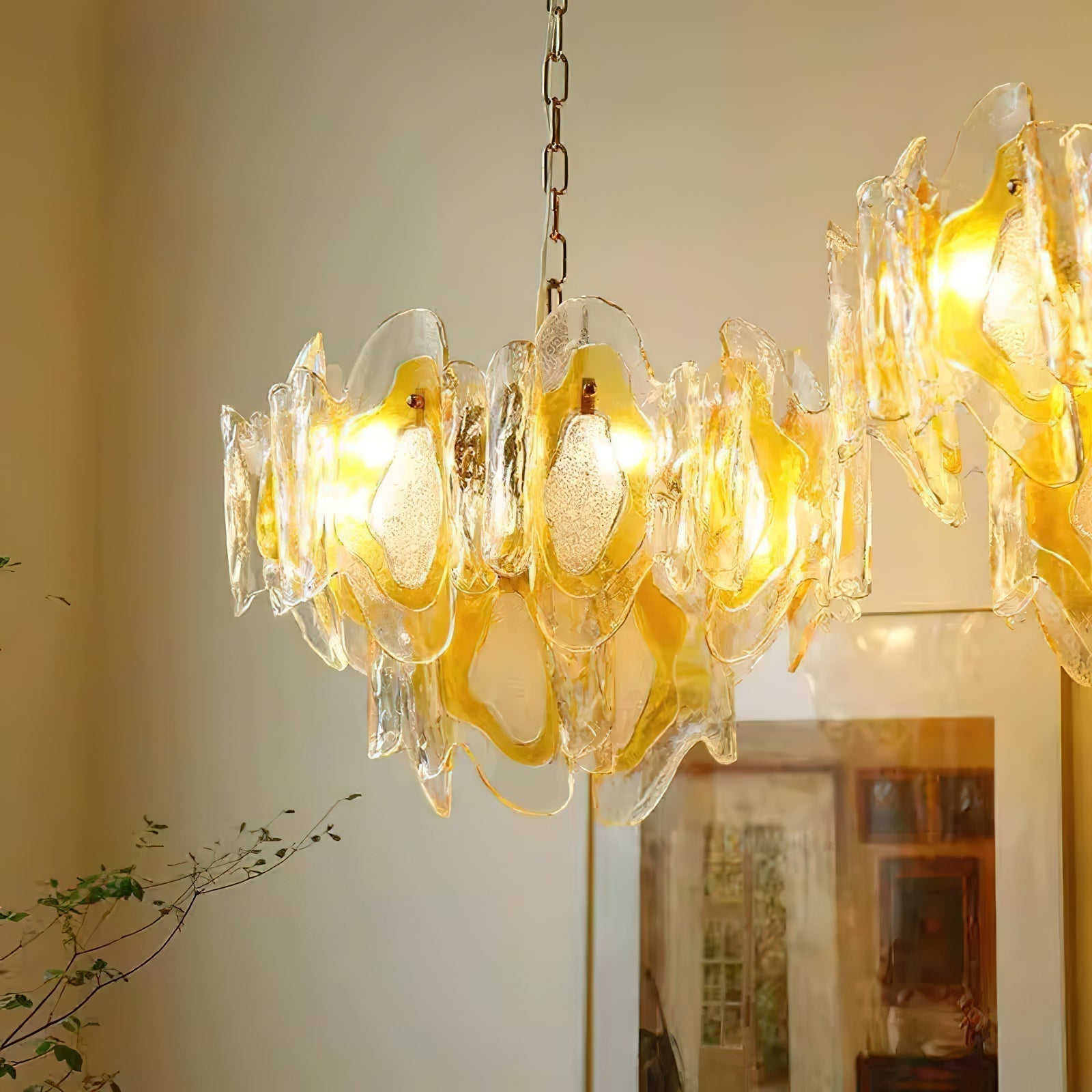 Zecaryra Postmodern Luxury Glass Chandelier - Lamp Copper