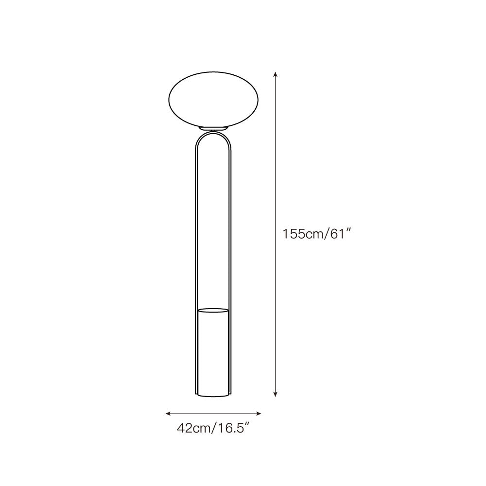 Polo Marble Floor Lamp - Lamp Copper