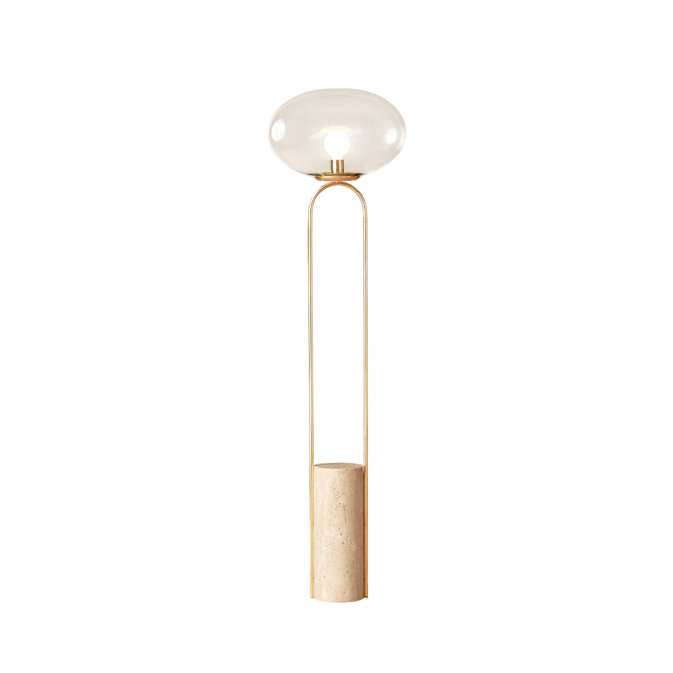 Polo Marble Floor Lamp - Lamp Copper
