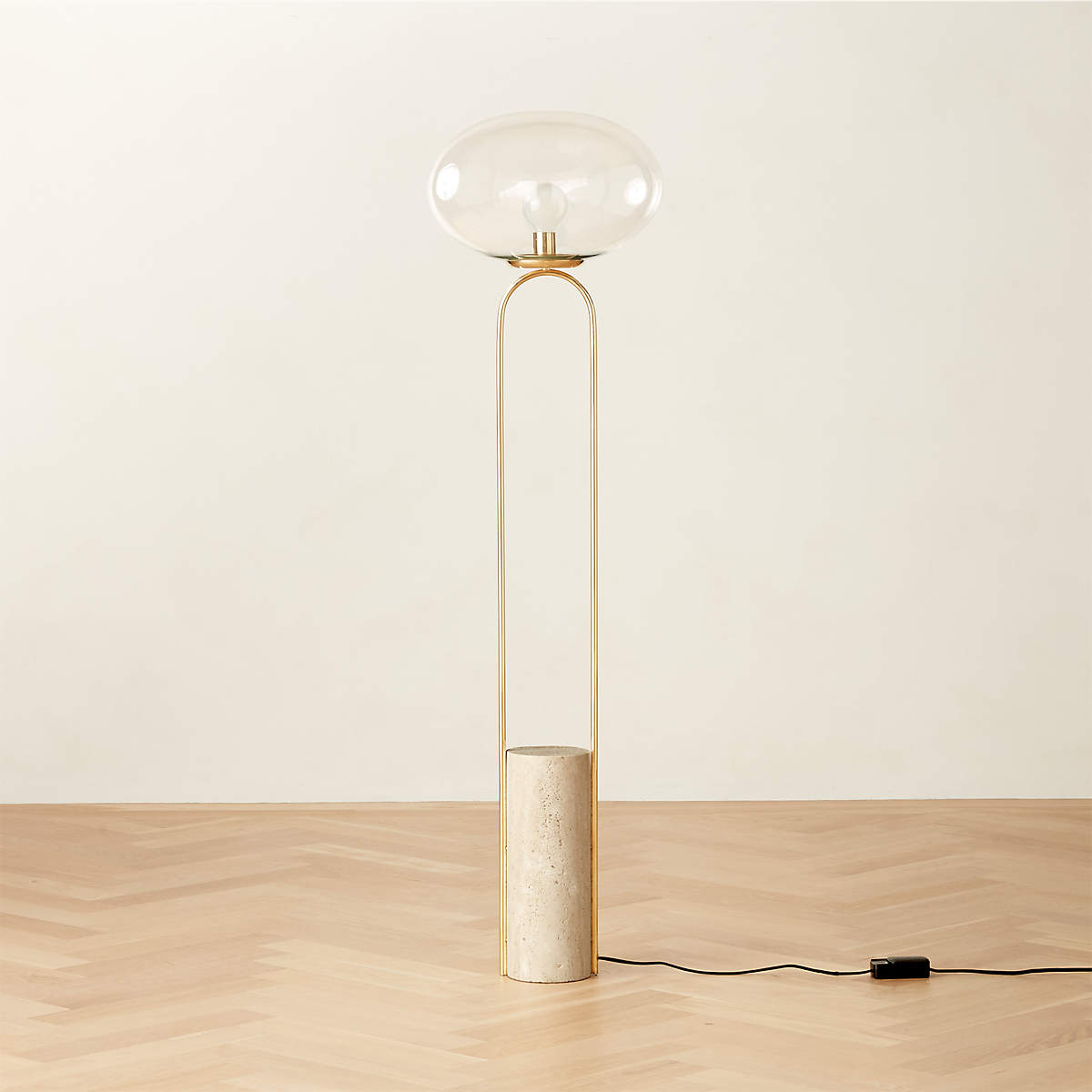 Polo Marble Floor Lamp - Lamp Copper