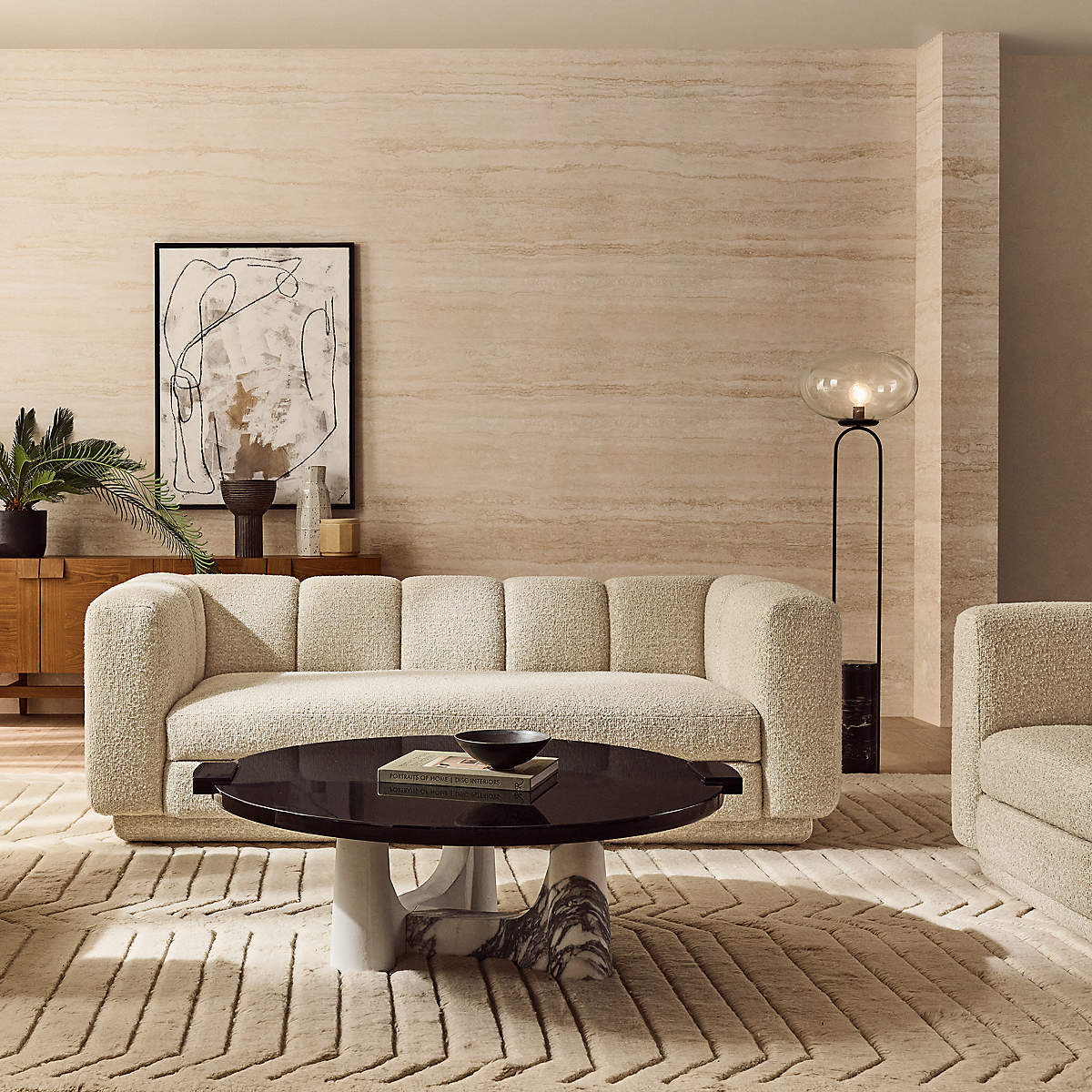 Polo Marble Floor Lamp - Lamp Copper