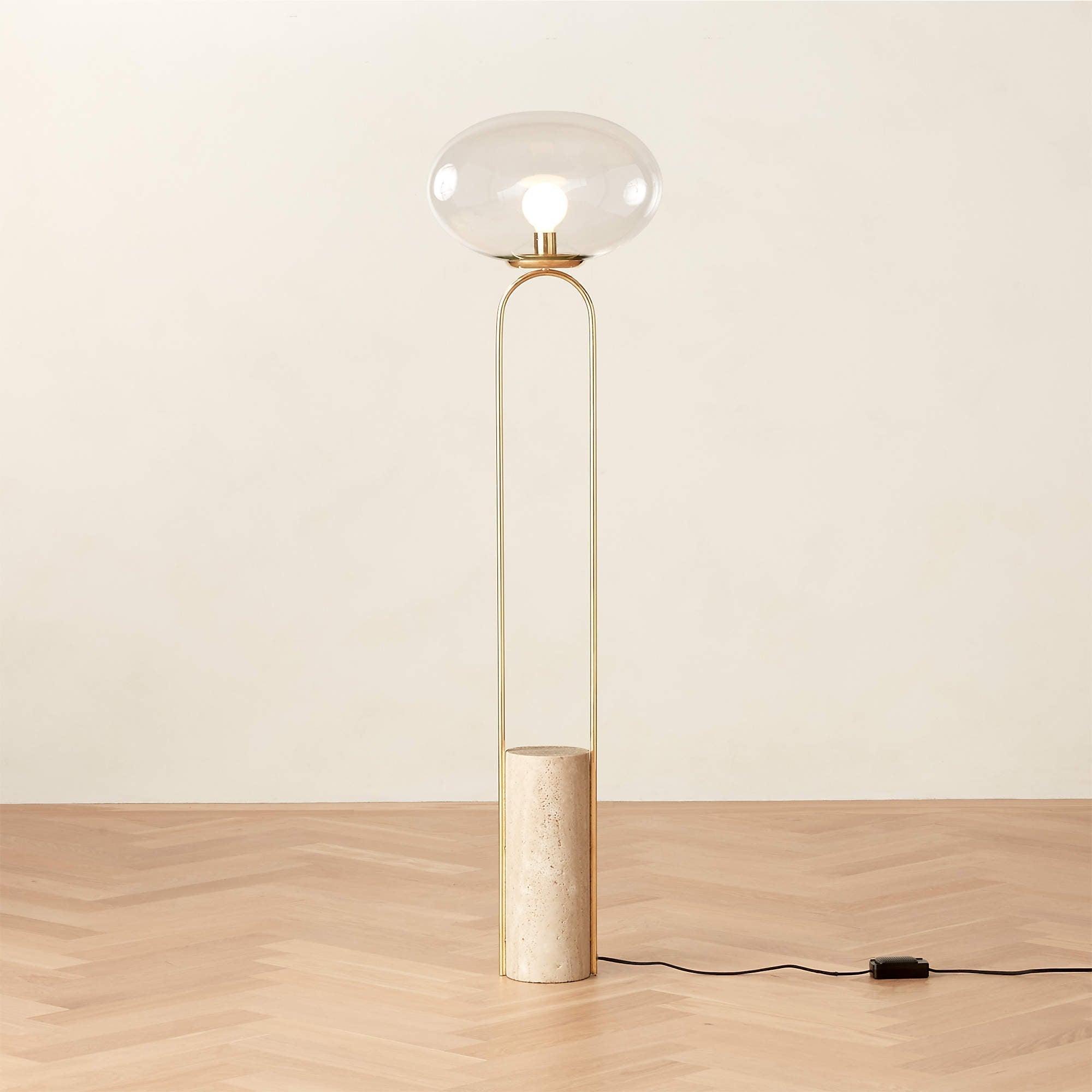 Polo Marble Floor Lamp - Lamp Copper