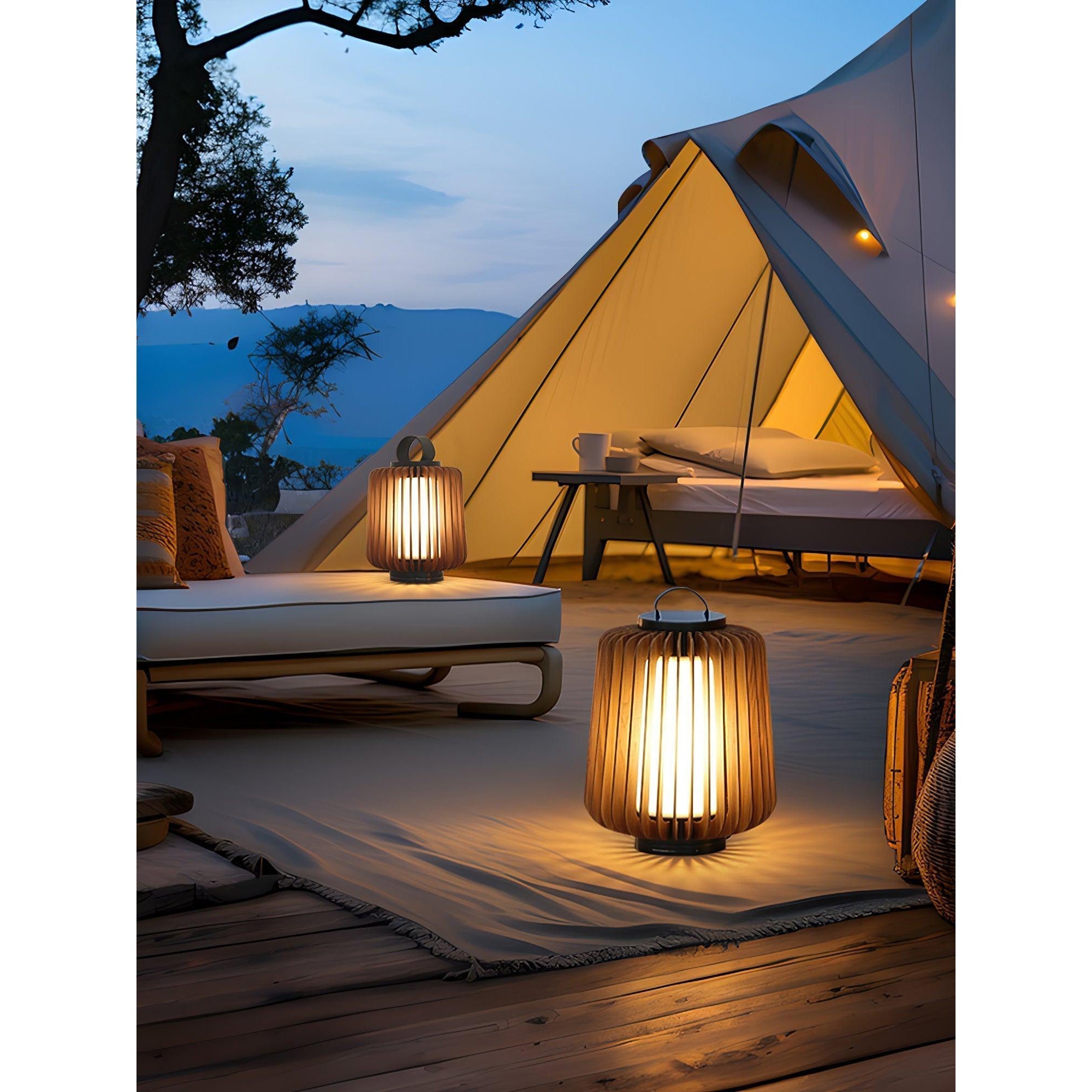 Portable Lantern Rechargeable Outdoor Light - Lamp Copper