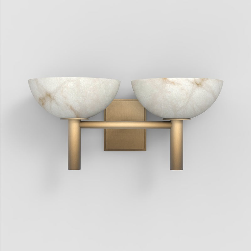 Weft Modern Minimalist Alabaster Metal Wall Lamp - Lamp Copper
