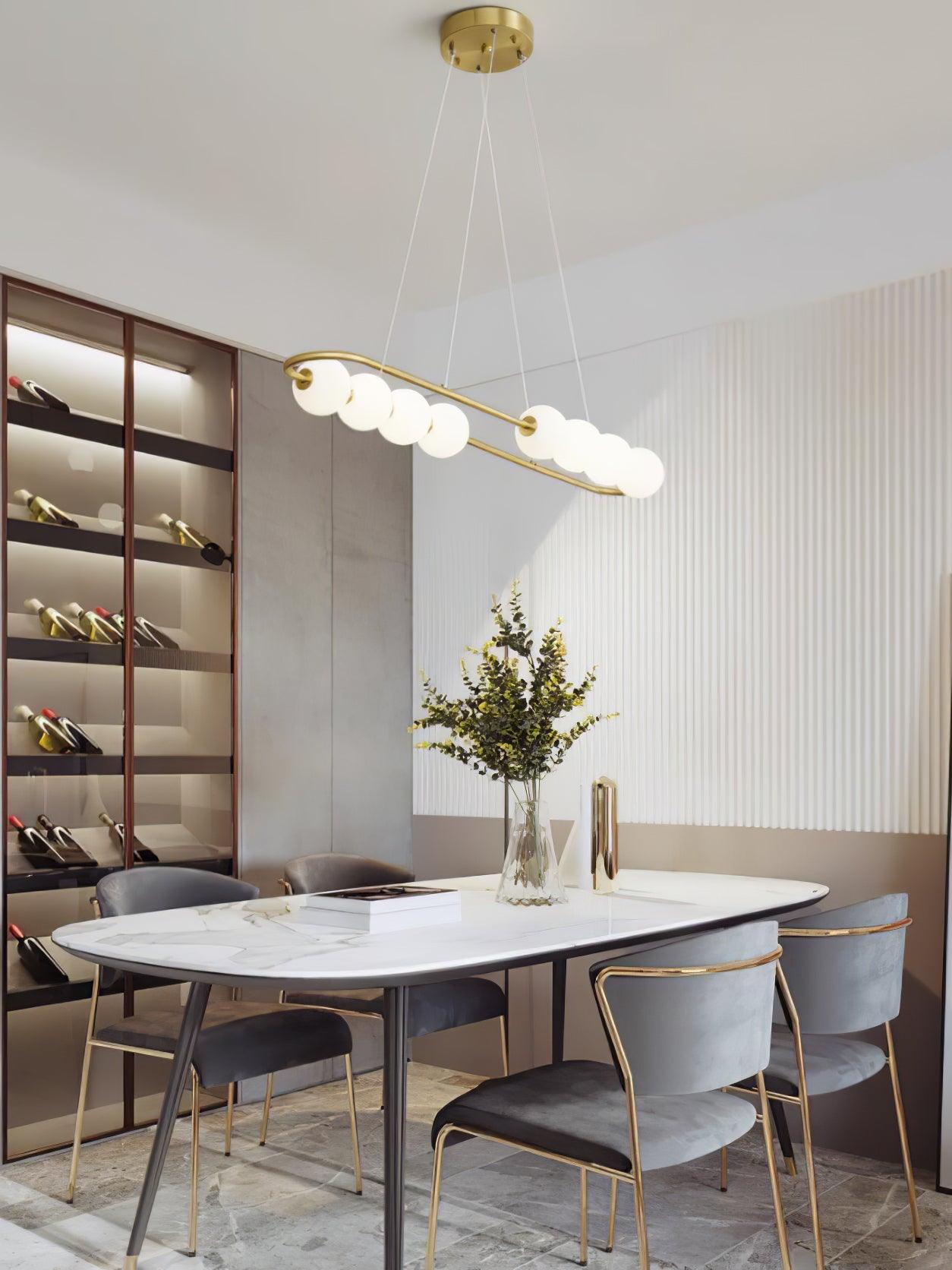 Linea Contemporary Brass Pendant Lamp - Blowlighting