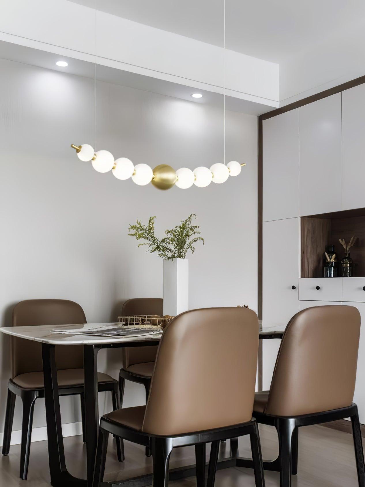 Linea Contemporary Brass Pendant Lamp - Blowlighting