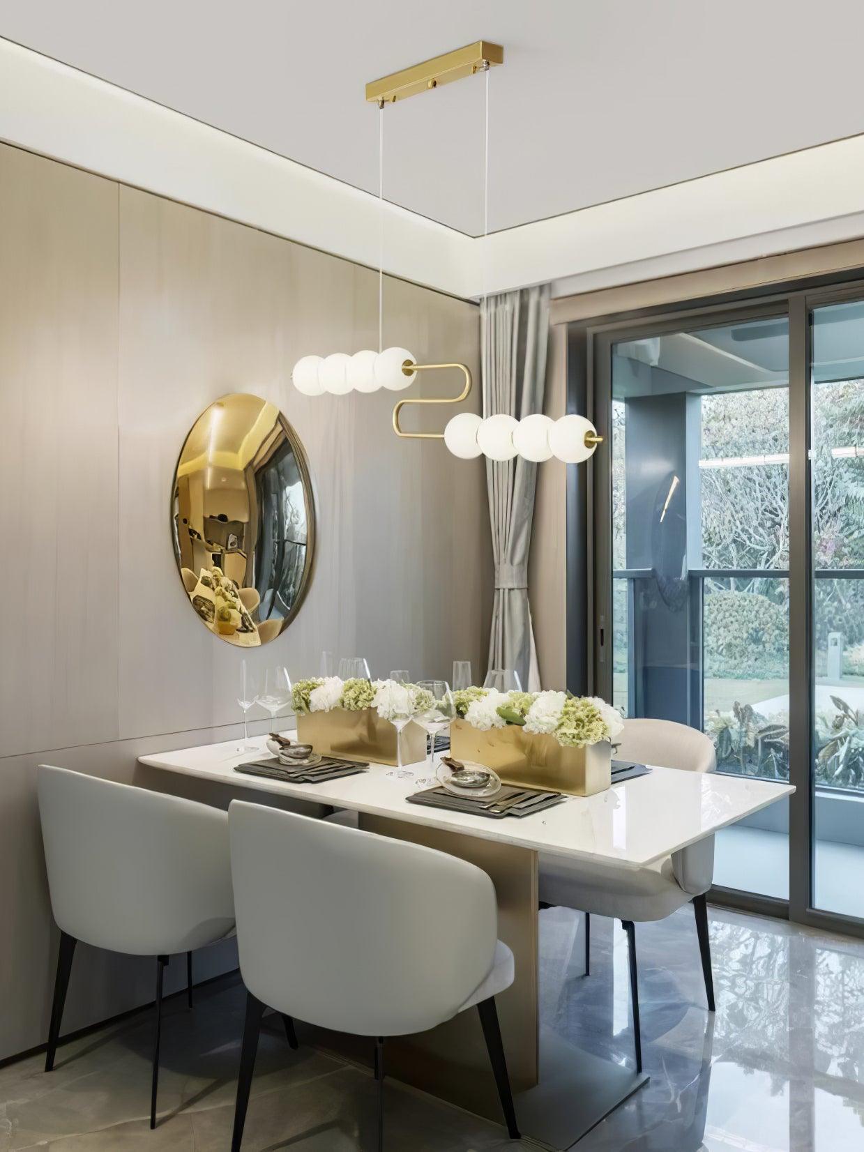 Linea Contemporary Brass Pendant Lamp - Blowlighting