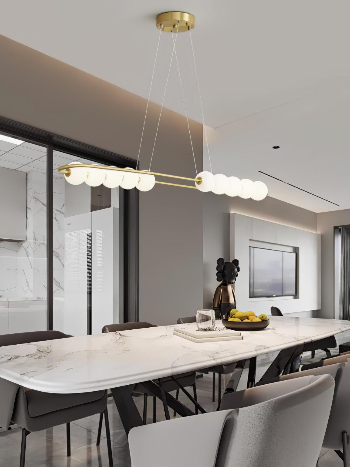 Linea Contemporary Brass Pendant Lamp - Blowlighting