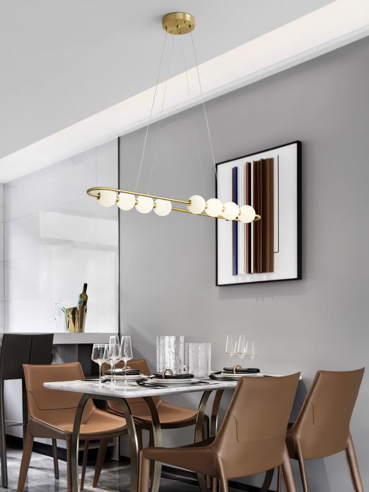 Linea Contemporary Brass Pendant Lamp - Blowlighting