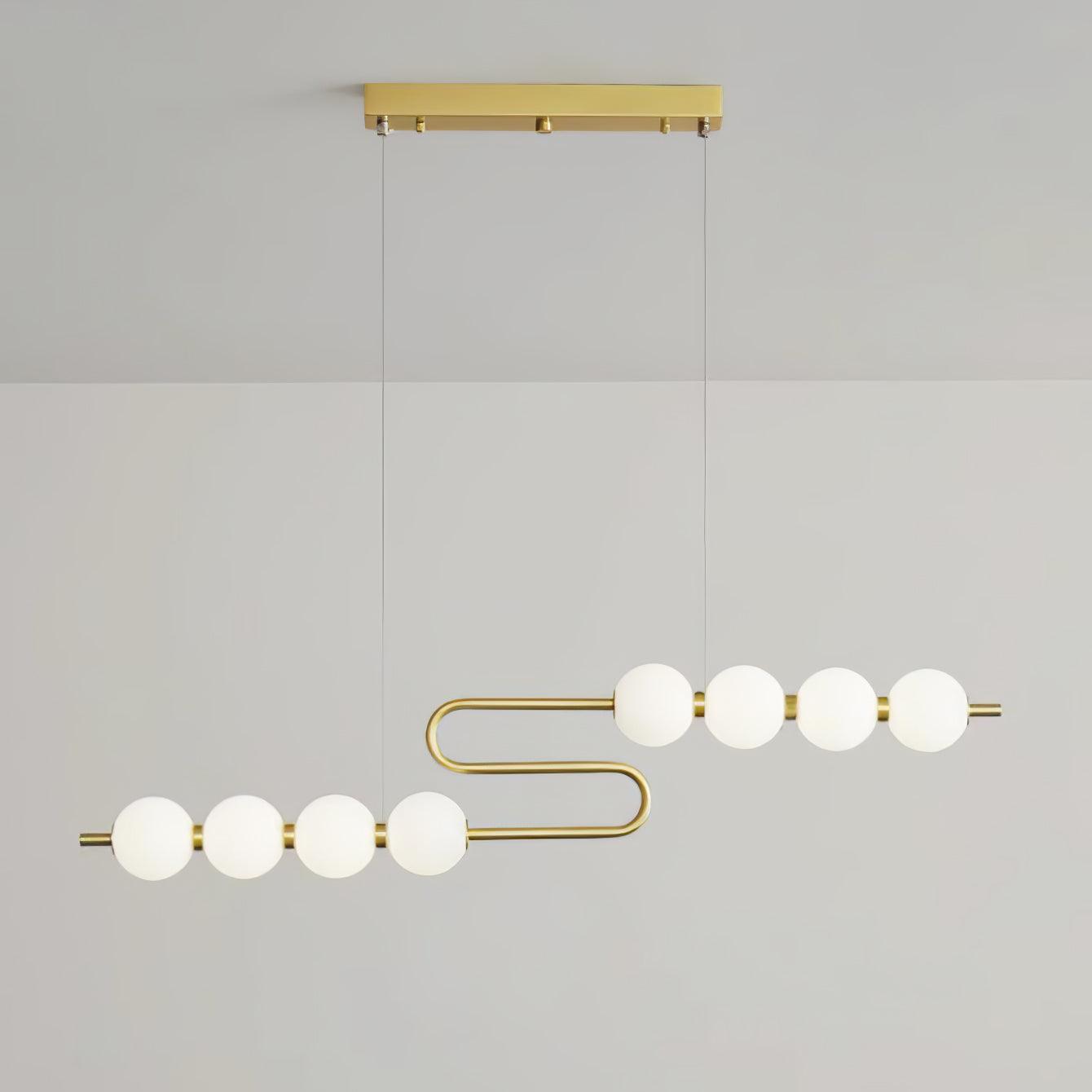Linea Contemporary Brass Pendant Lamp - Blowlighting