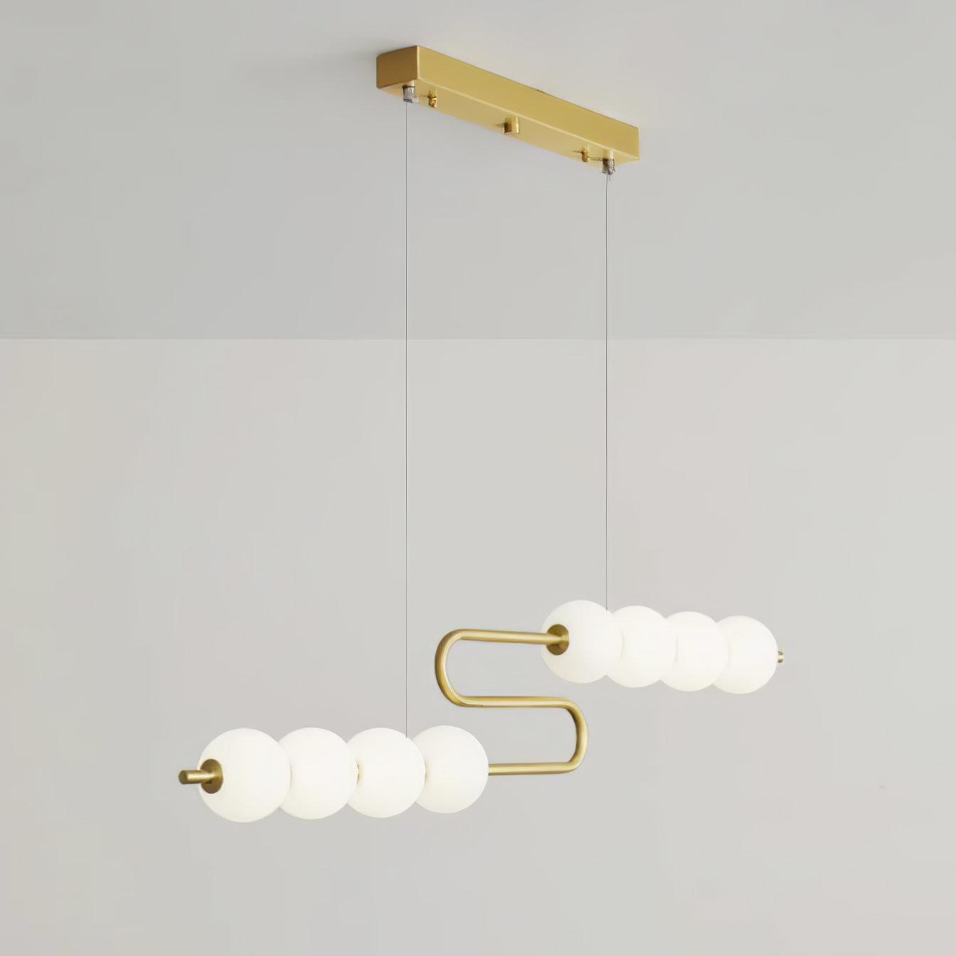 Linea Contemporary Brass Pendant Lamp - Blowlighting
