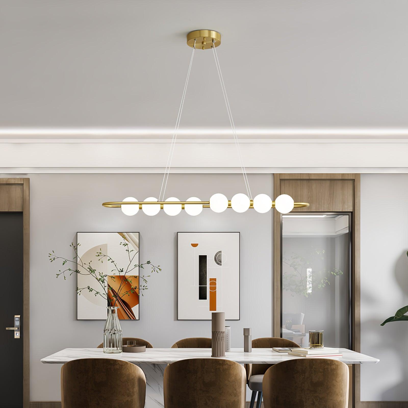 Linea Contemporary Brass Pendant Lamp - Blowlighting