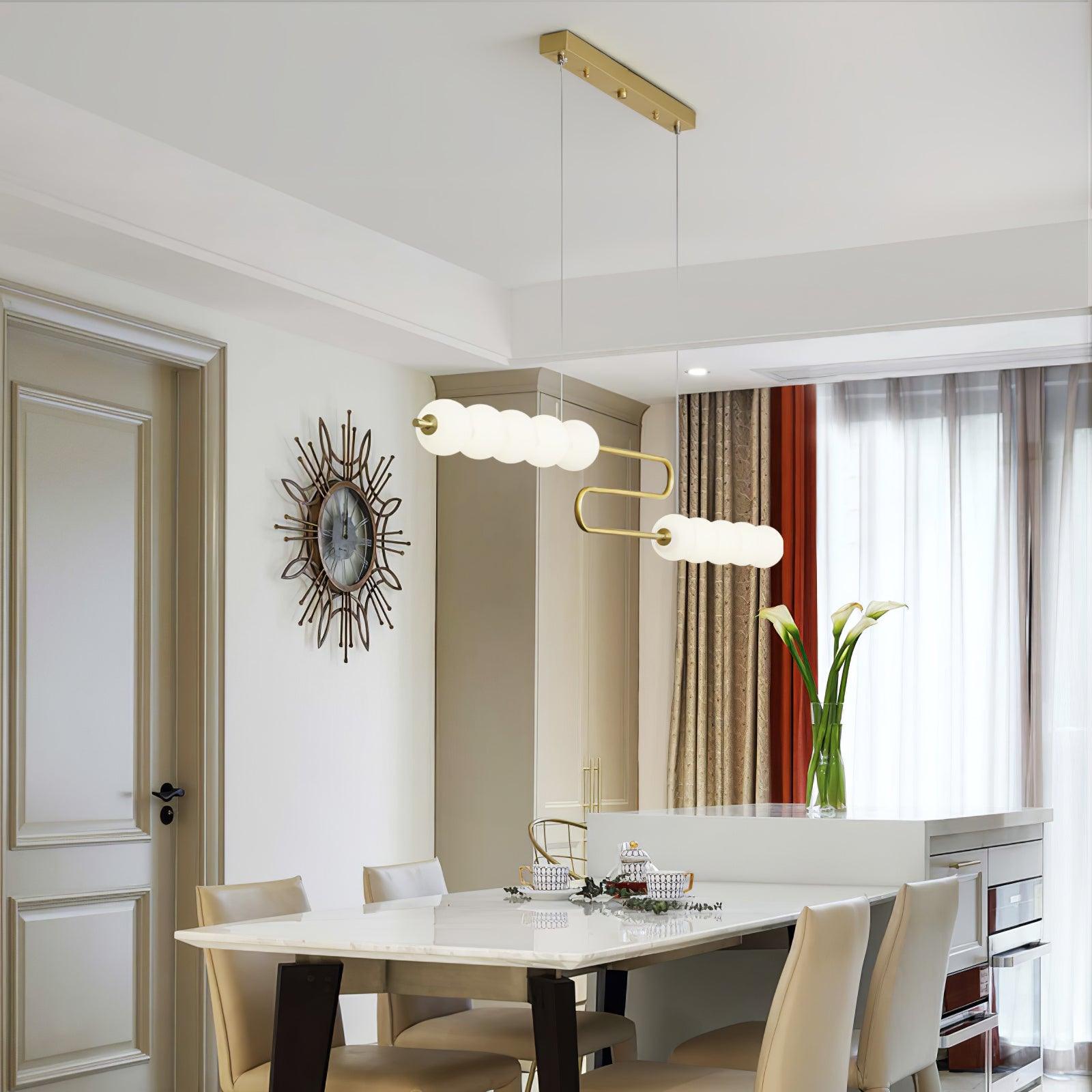 Linea Contemporary Brass Pendant Lamp - Blowlighting