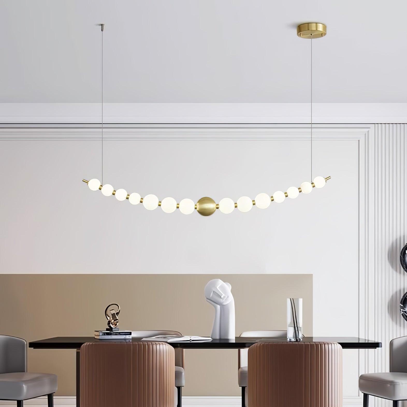 Linea Contemporary Brass Pendant Lamp - Blowlighting