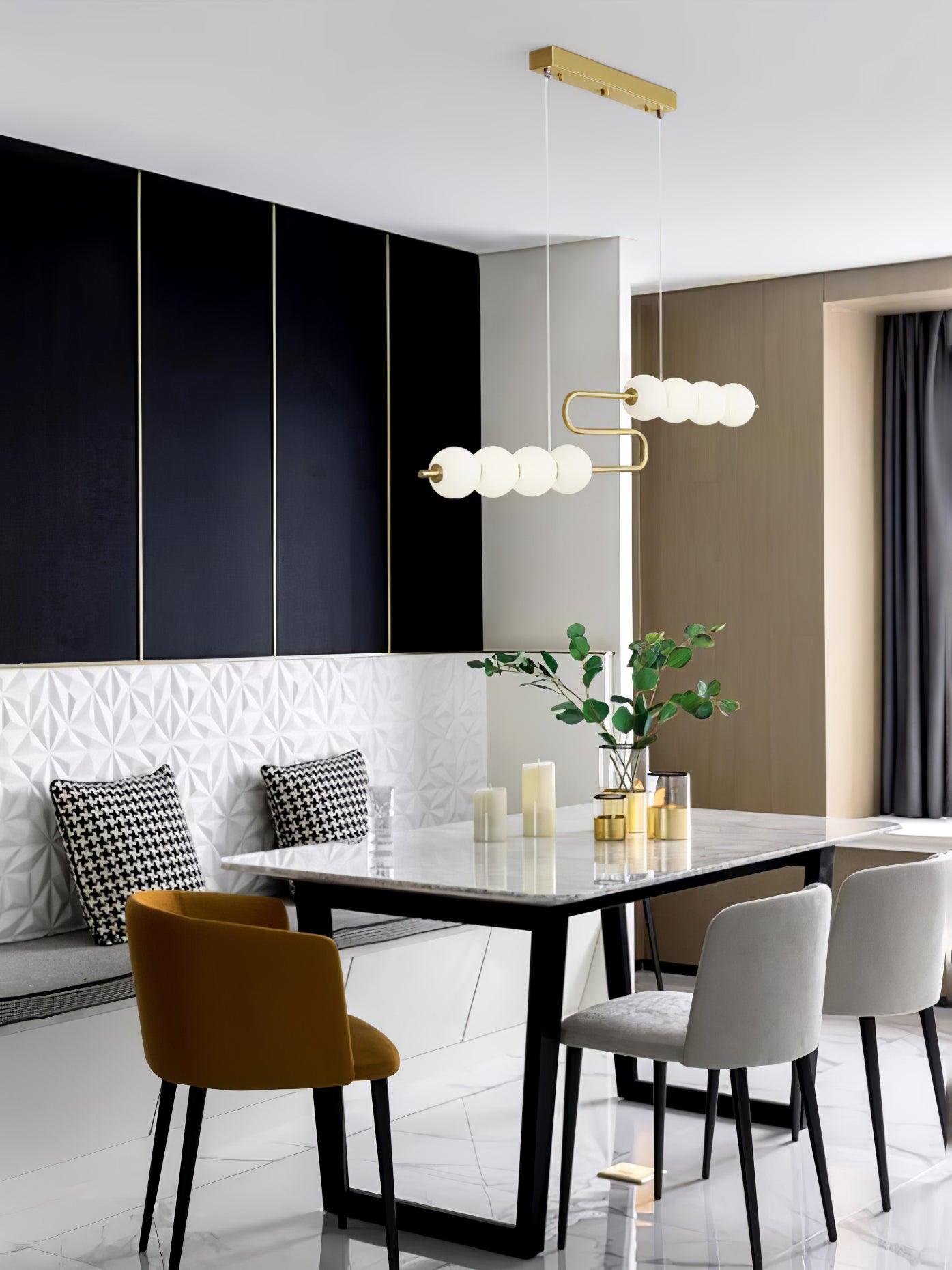 Linea Contemporary Brass Pendant Lamp - Blowlighting