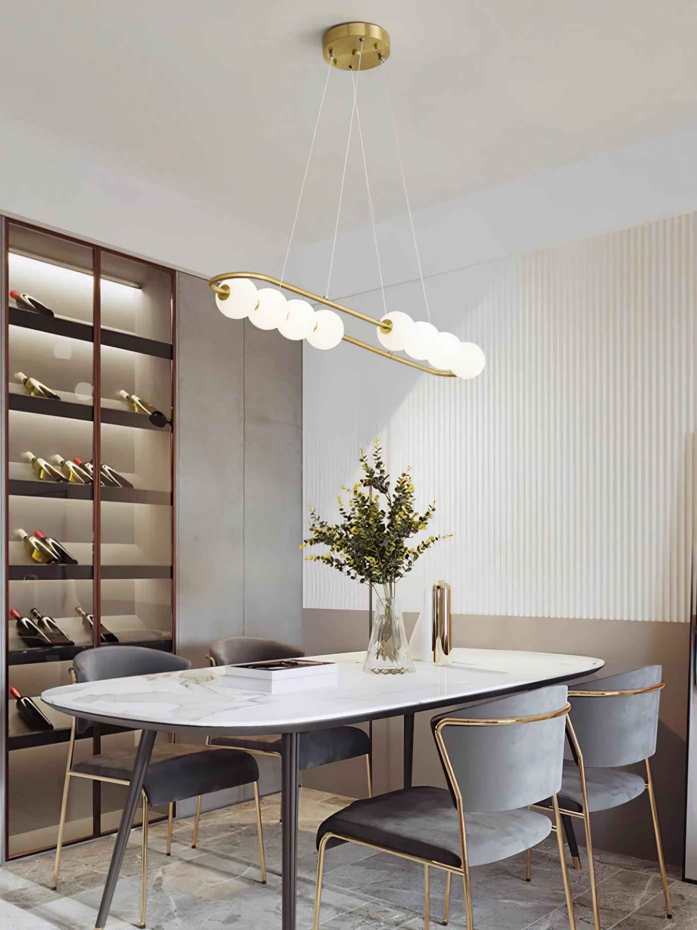 Linea Contemporary Brass Pendant Lamp - Blowlighting