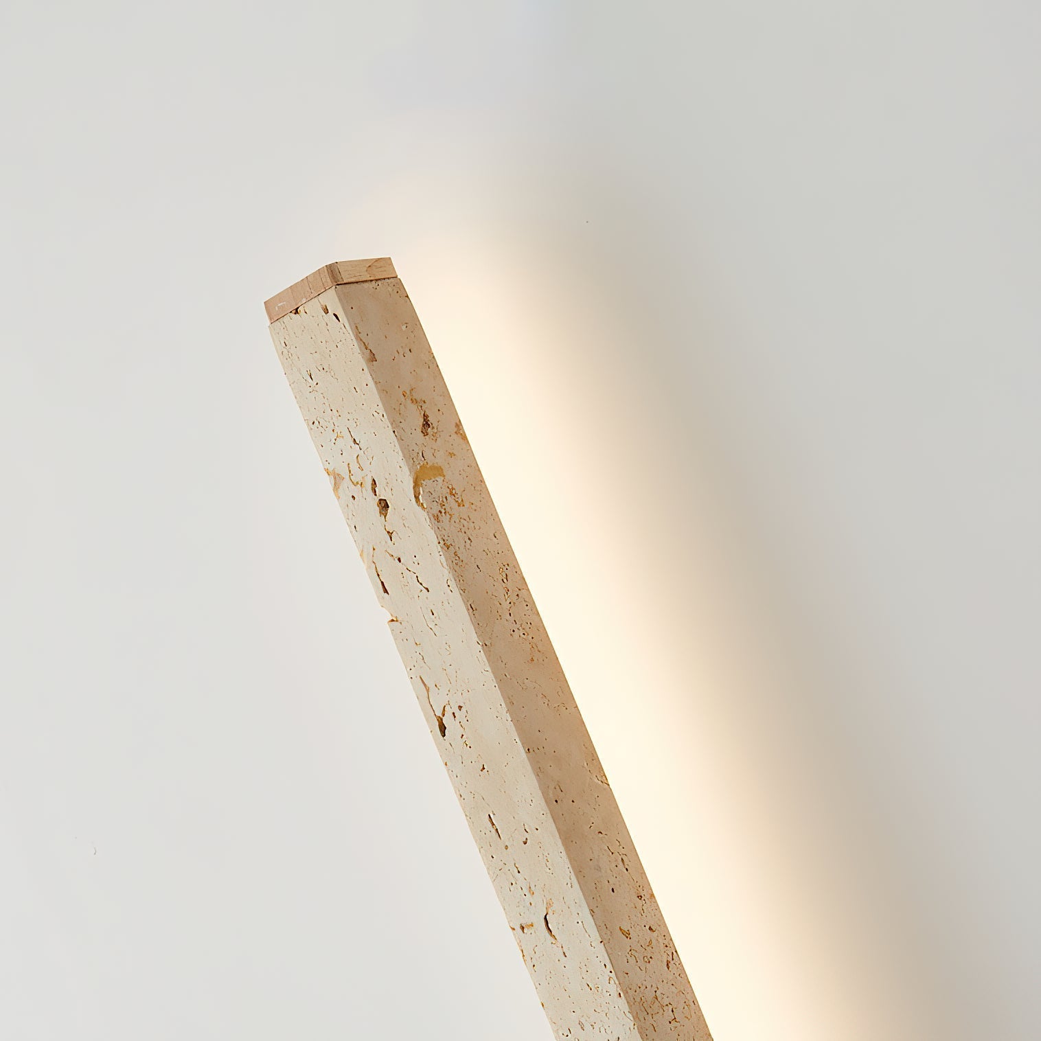 Vivyna Modern Minimalist Travertine Wall Lamp - Lamp Copper