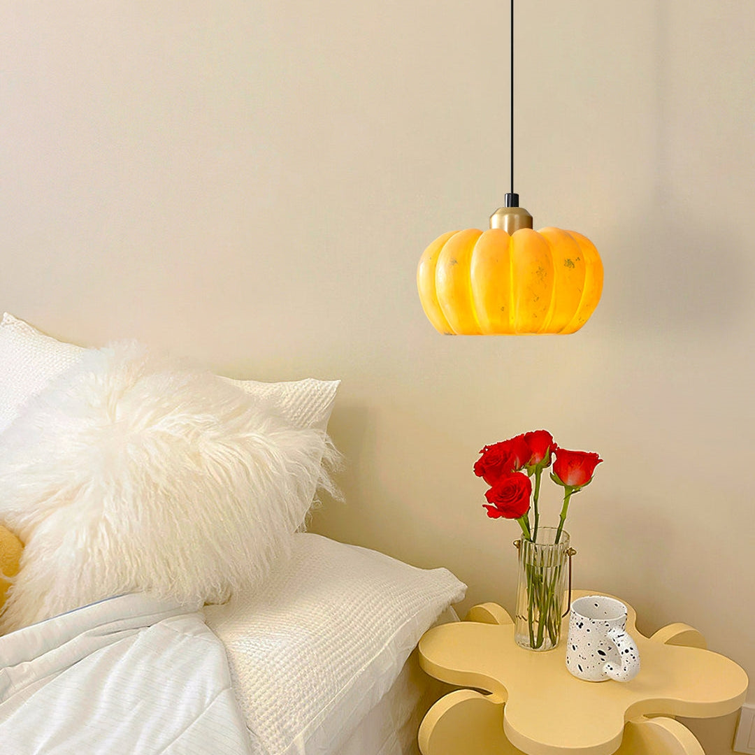 Arisha Zucca Lampade a Sospensione Resina Gialla Camera da Letto Sala da Pranzo