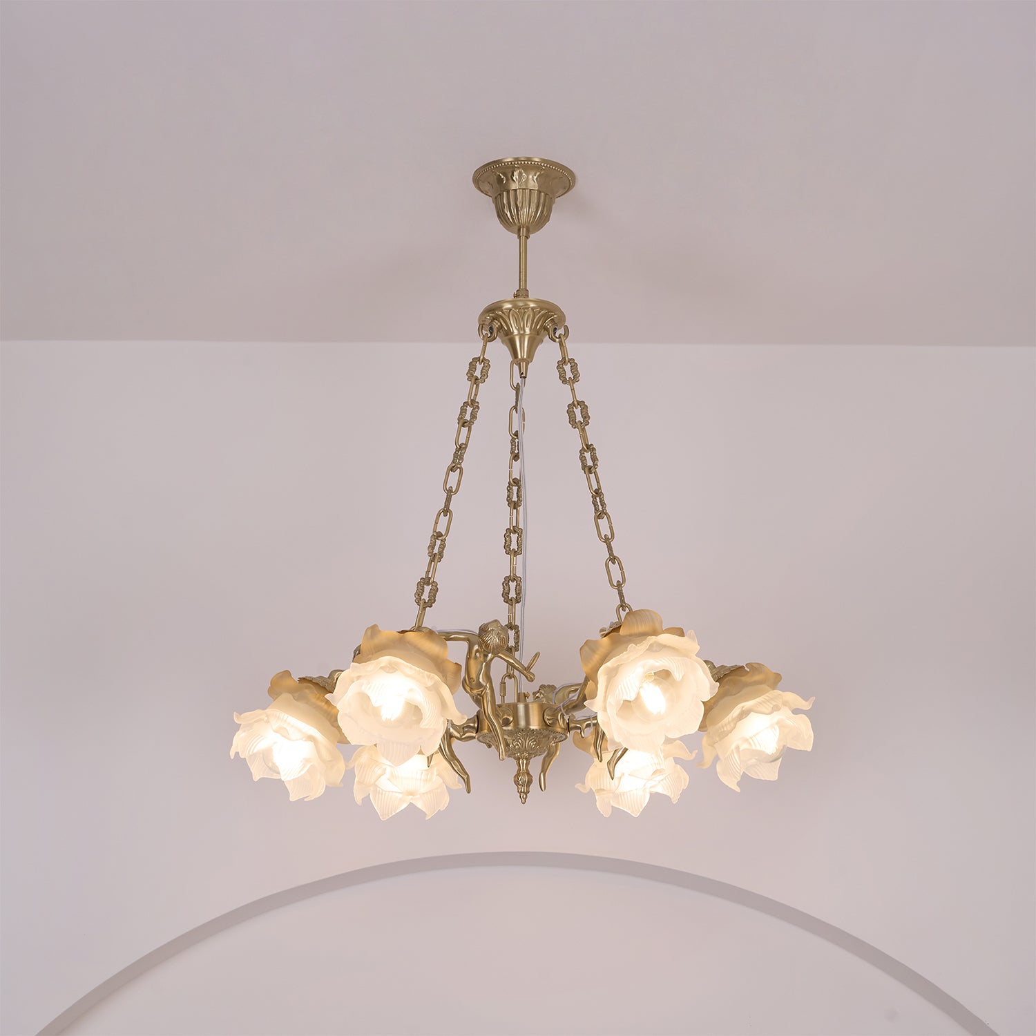 Putti Statuettes Brass Suspension - Blowlighting