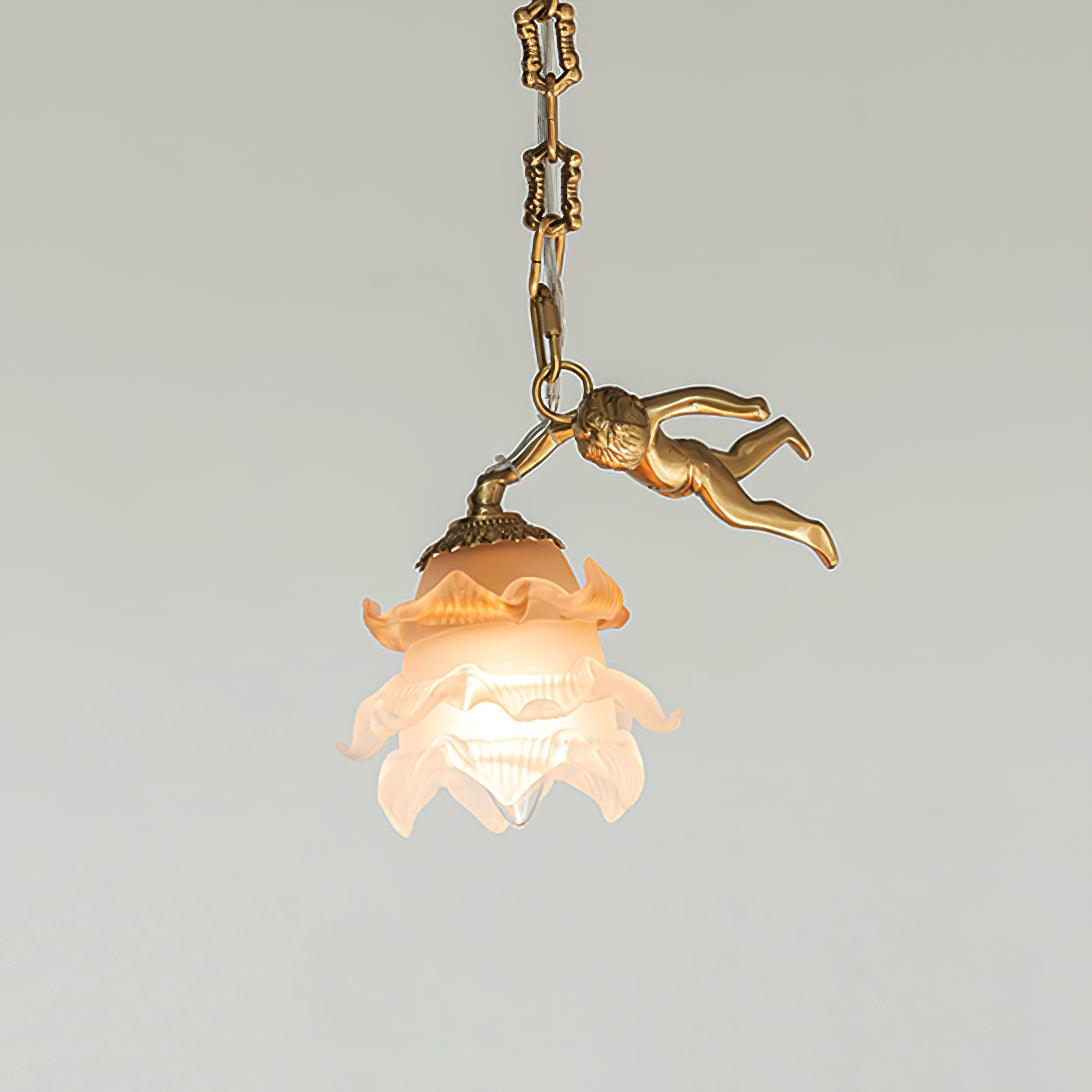 Putti Statuettes Brass Suspension - Blowlighting