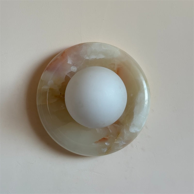 Vivina Modern Minimalist Cyan Jade Sconce Wall Lamp - Lamp Copper