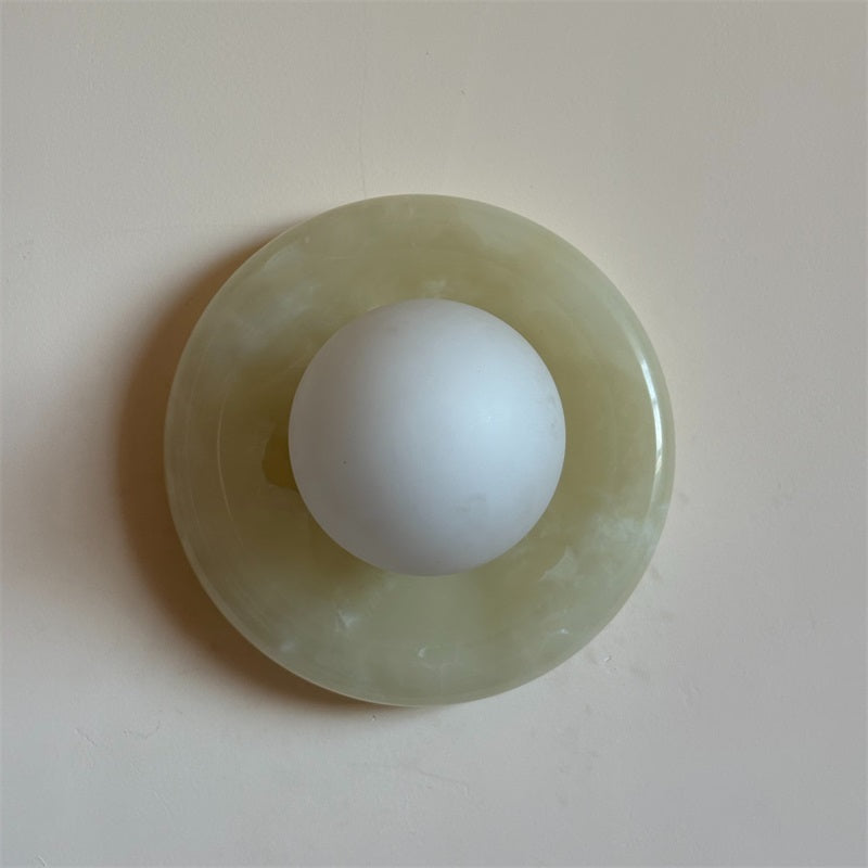 Vivina Modern Minimalist Cyan Jade Sconce Wall Lamp - Lamp Copper