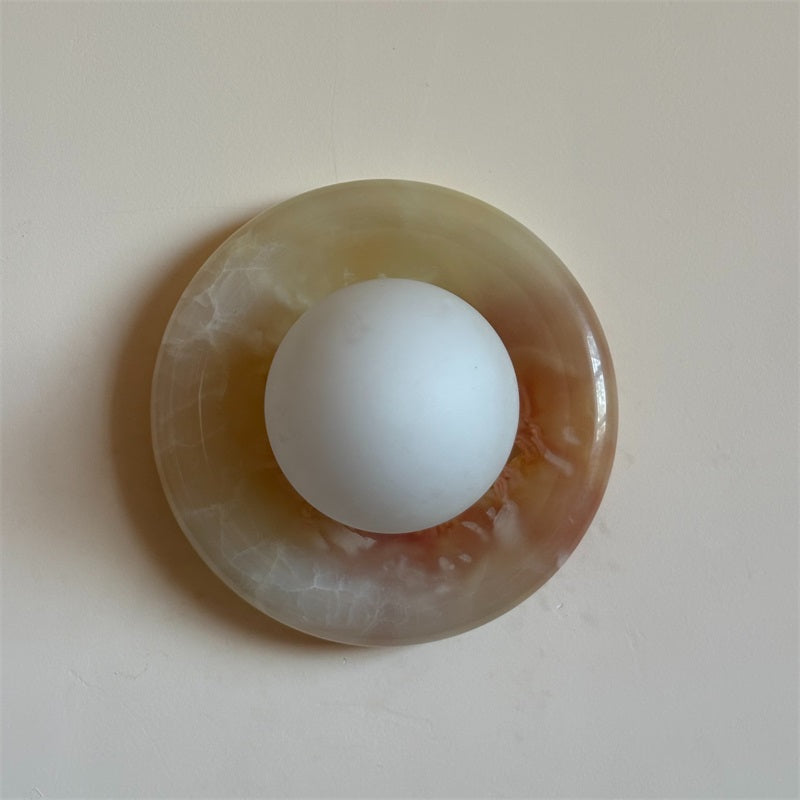 Vivina Modern Minimalist Cyan Jade Sconce Wall Lamp - Lamp Copper